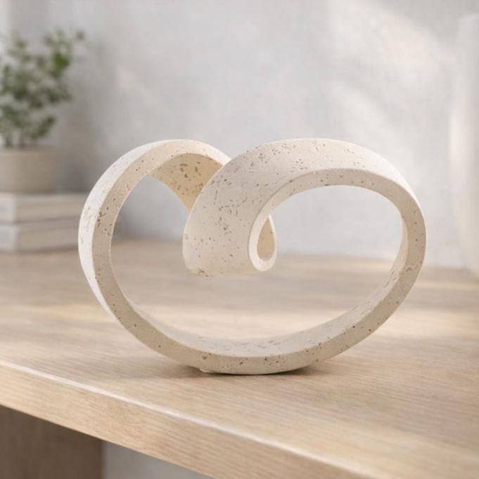 Geometric Ring Sculpture, Modern Abstract Luxury Living Room Decoration