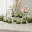 12-Piece Stained Glass Vase Set, Bohemian Farmhouse Desktop Decoration