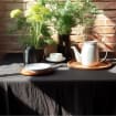 Natural Linen Rectangular Tablecloth, Handmade