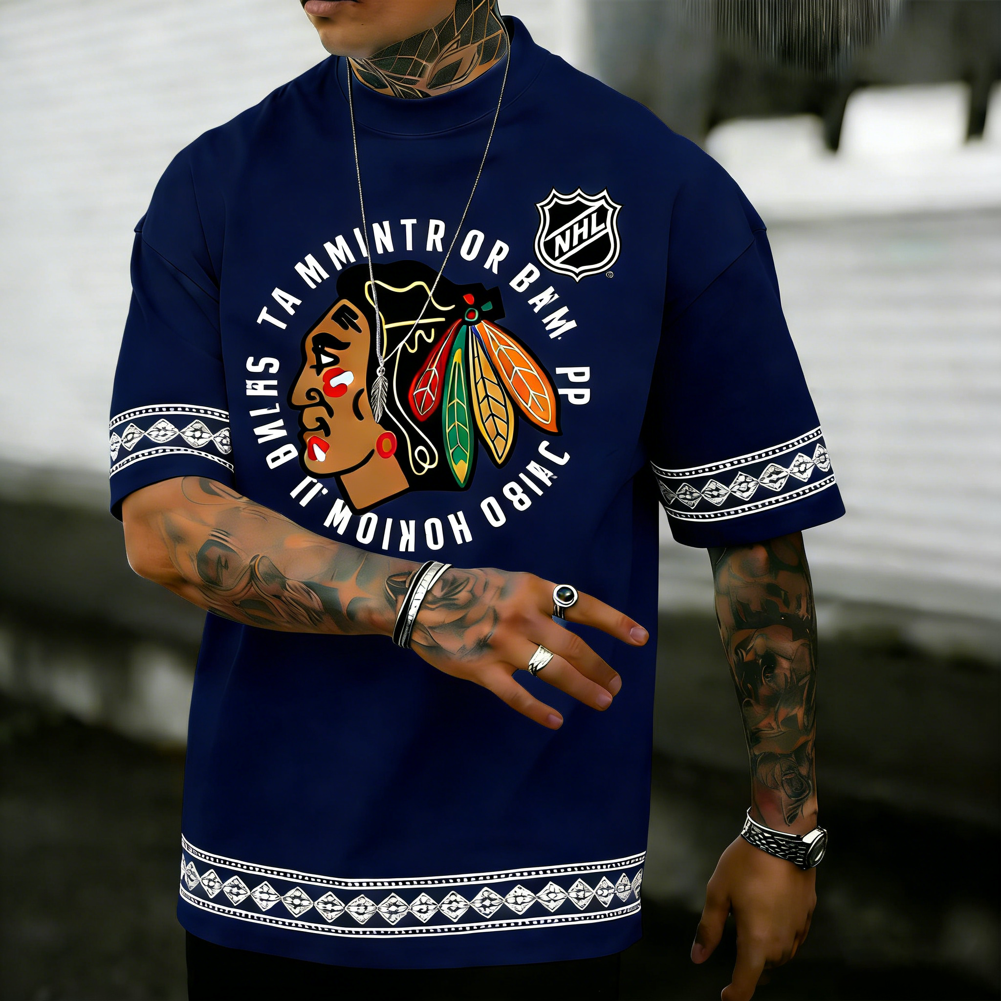 Unisex  "chicago blackhawks"  Inspired Trendy T-shirt