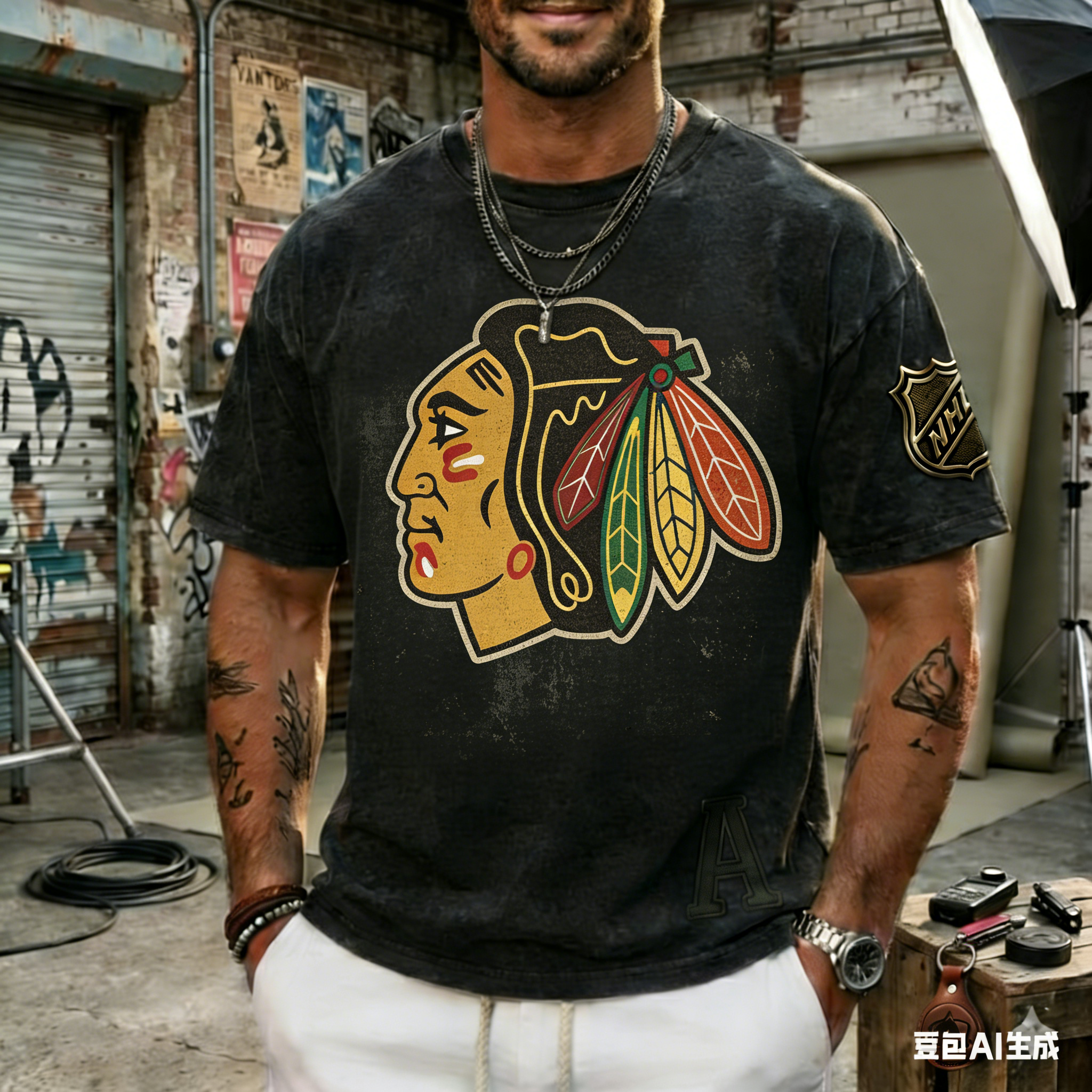 Unisex  "chicago blackhawks"  Inspired Trendy T-shirt