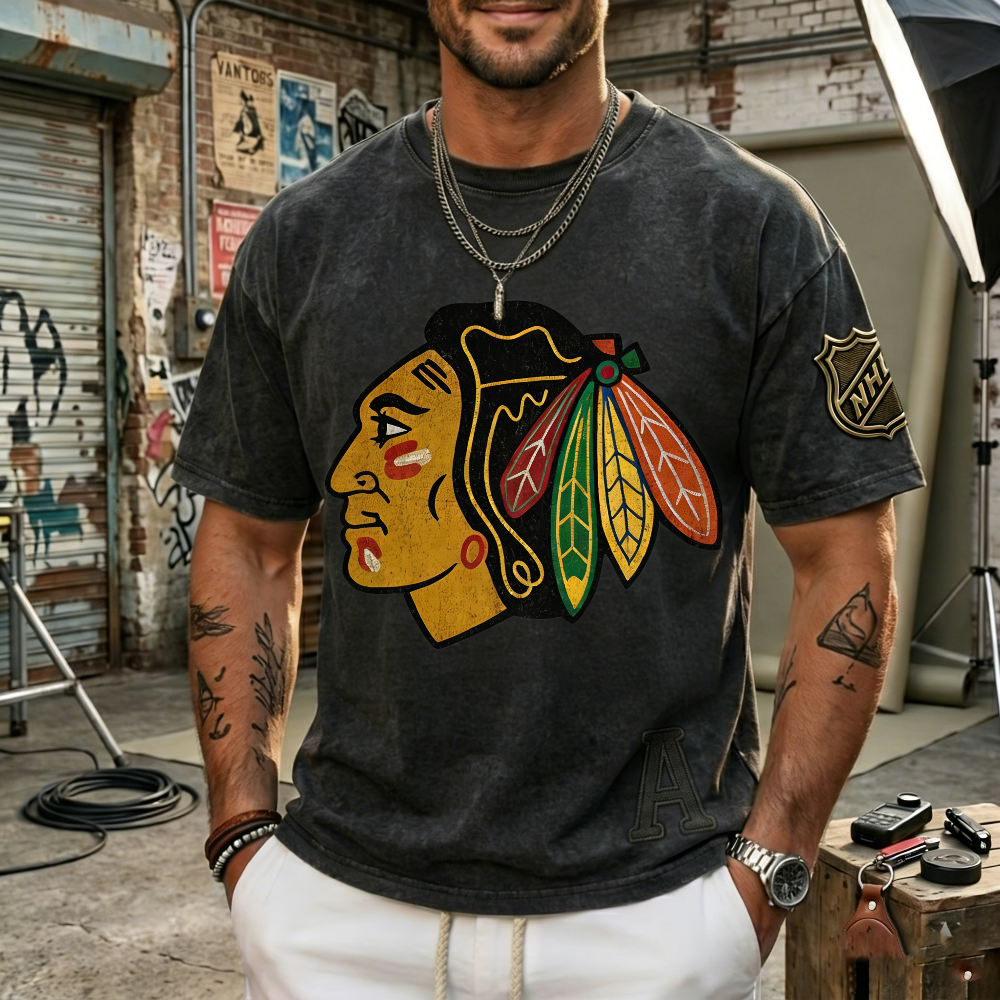 Unisex  "chicago blackhawks"  Inspired Trendy T-shirt