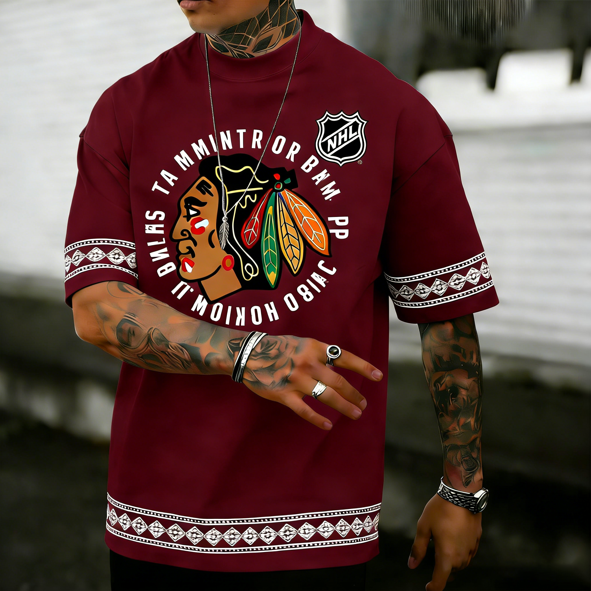 Unisex  "chicago blackhawks"  Inspired Trendy T-shirt