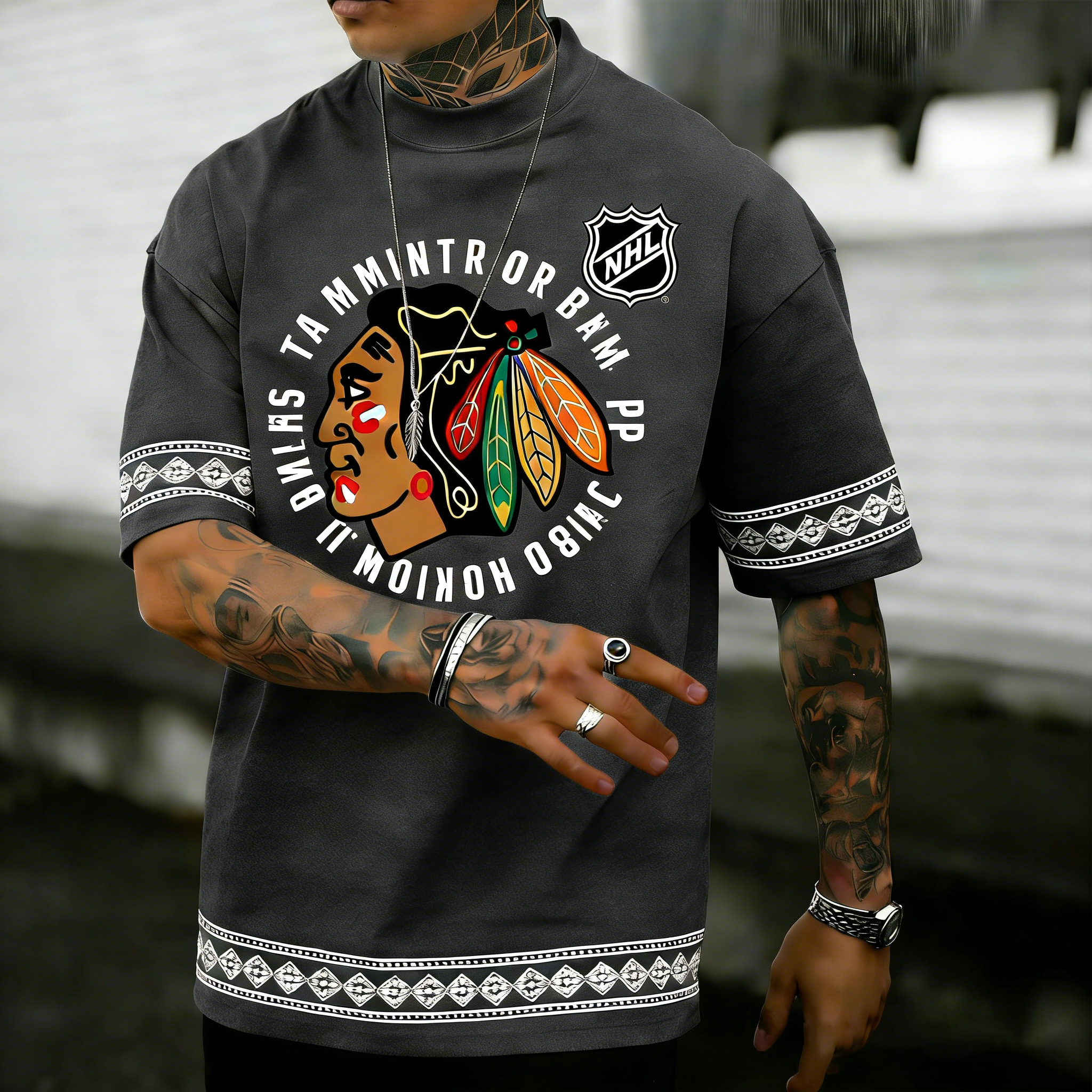 Unisex  "chicago blackhawks"  Inspired Trendy T-shirt