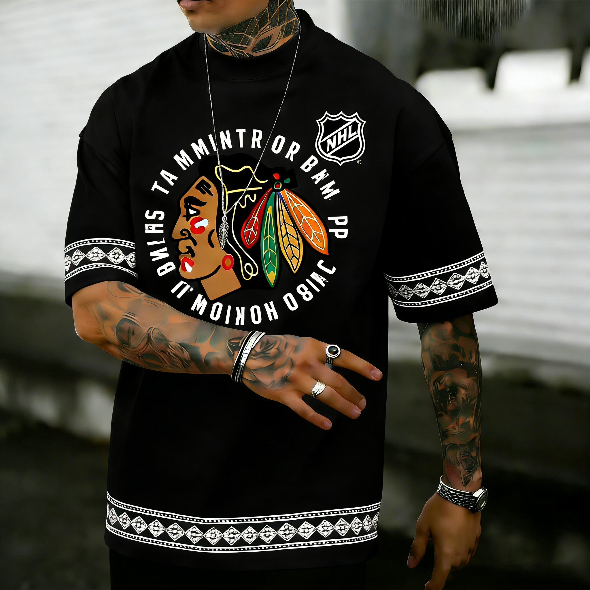 Unisex  "chicago blackhawks"  Inspired Trendy T-shirt