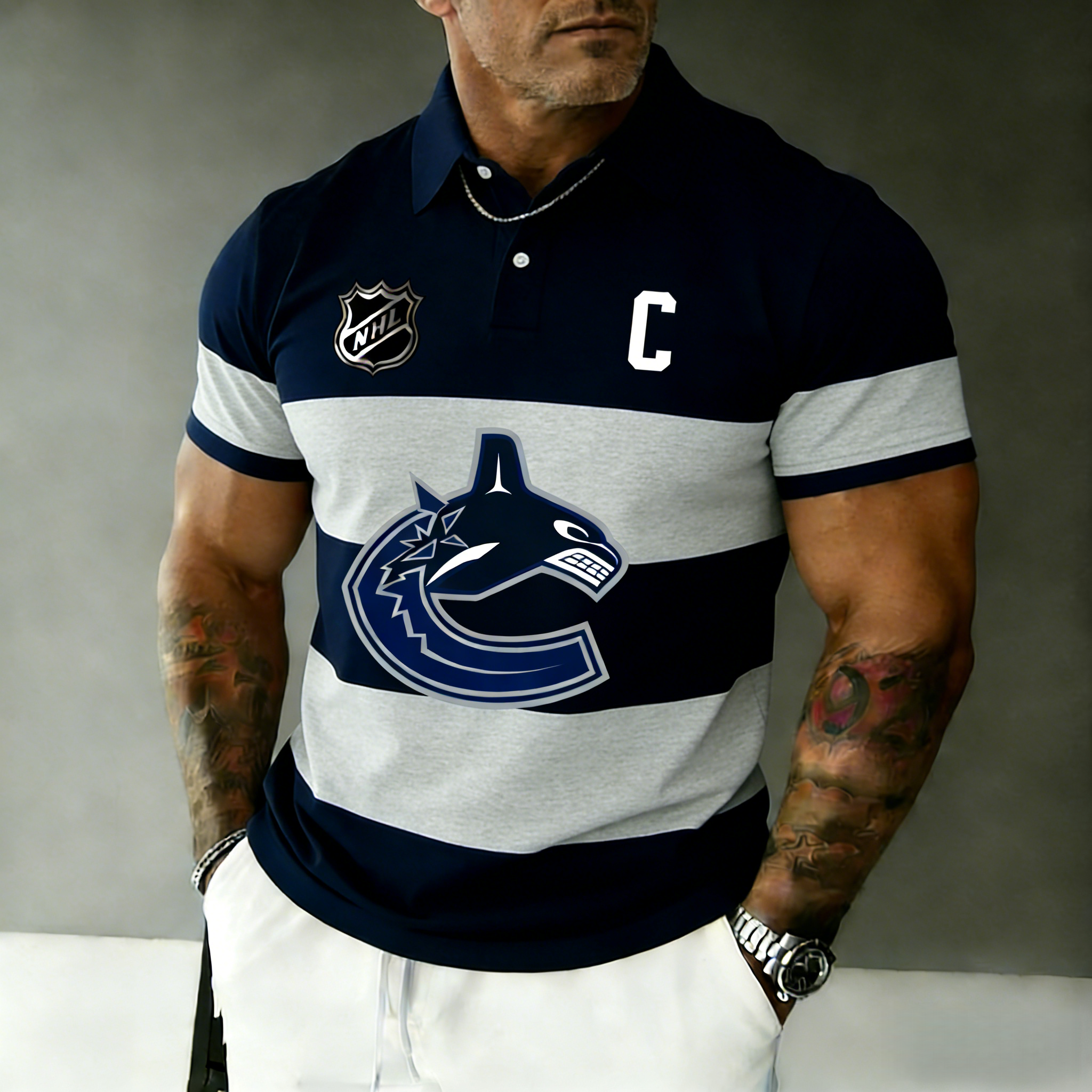 Vancouver Canucks captain's polo shirt