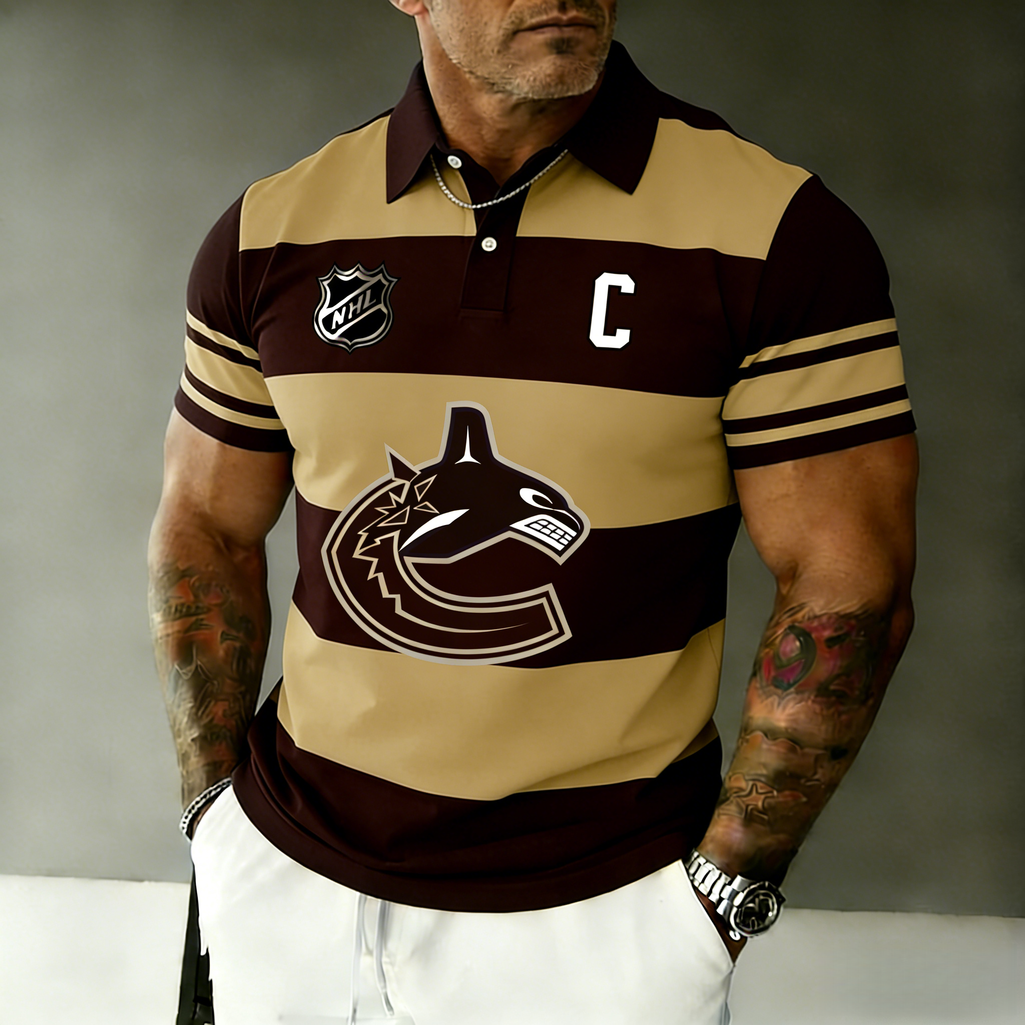 Vancouver Canucks captain's polo shirt