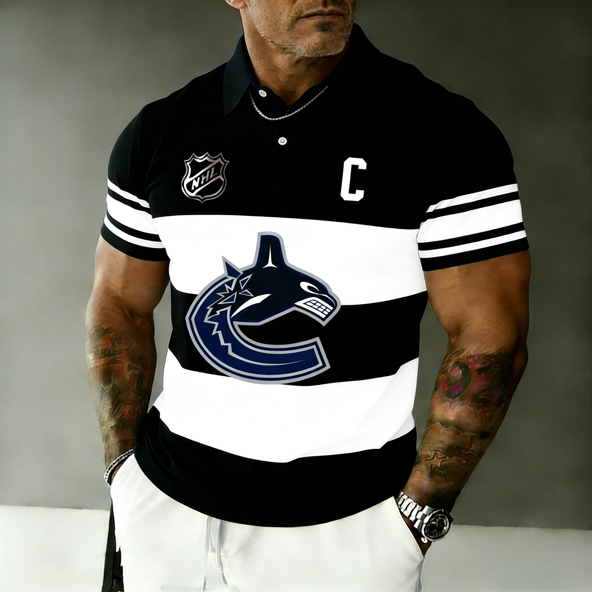 Vancouver Canucks captain's polo shirt