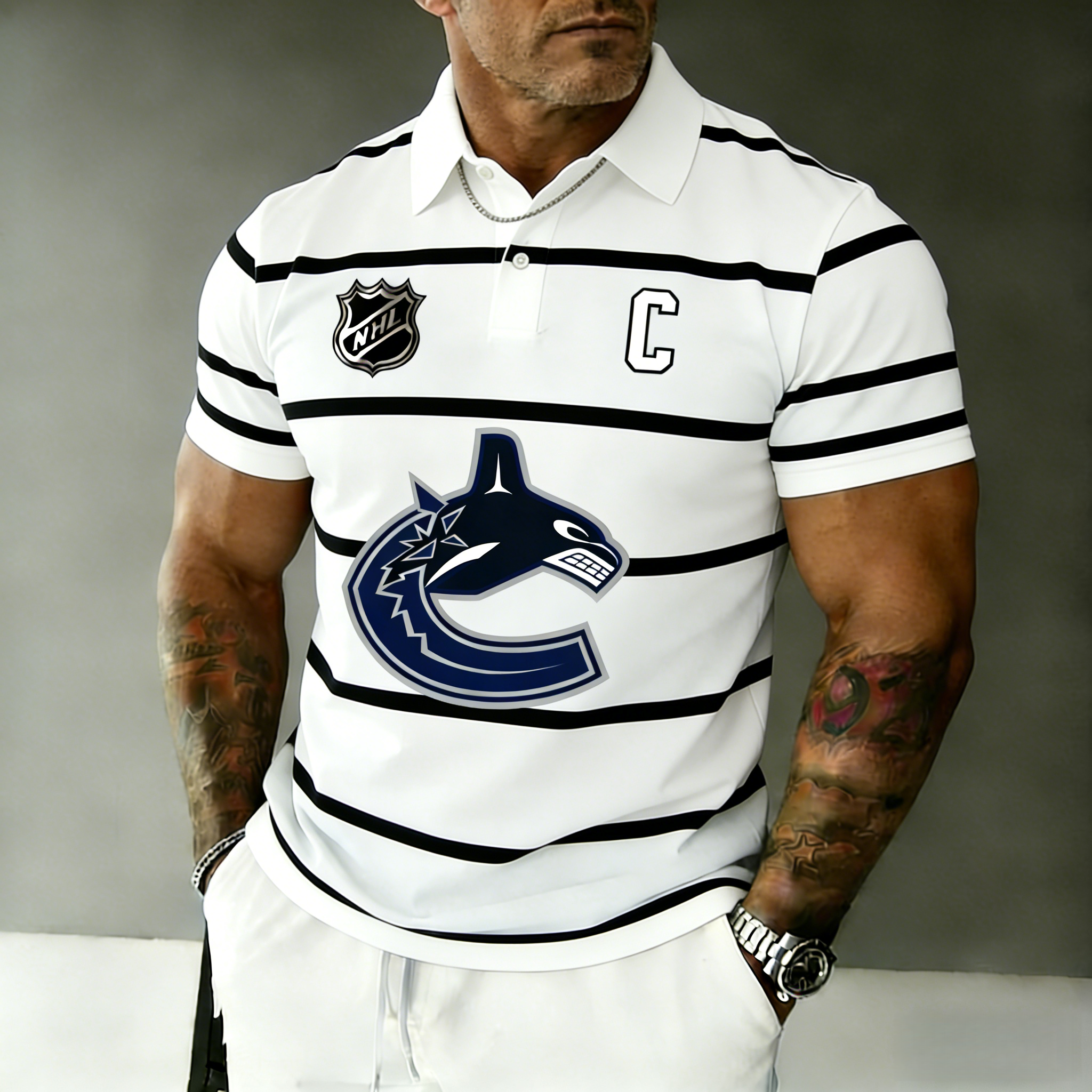 Vancouver Canucks captain's polo shirt