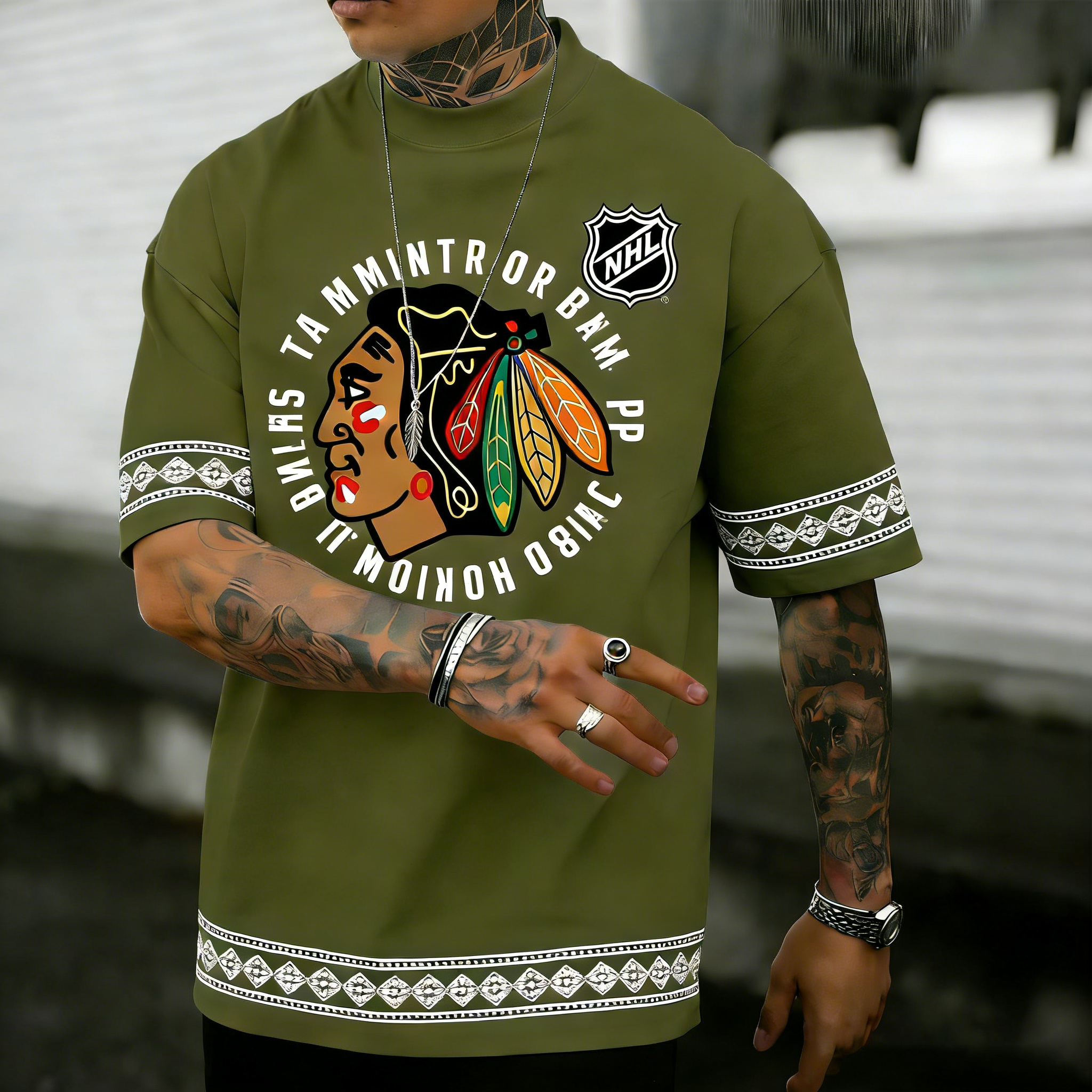 Unisex  "chicago blackhawks"  Inspired Trendy T-shirt