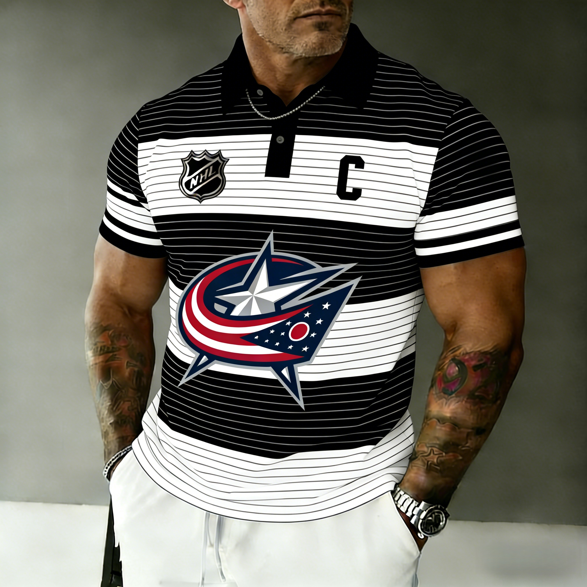 Columbus Blue Jackets captain's polo shirt