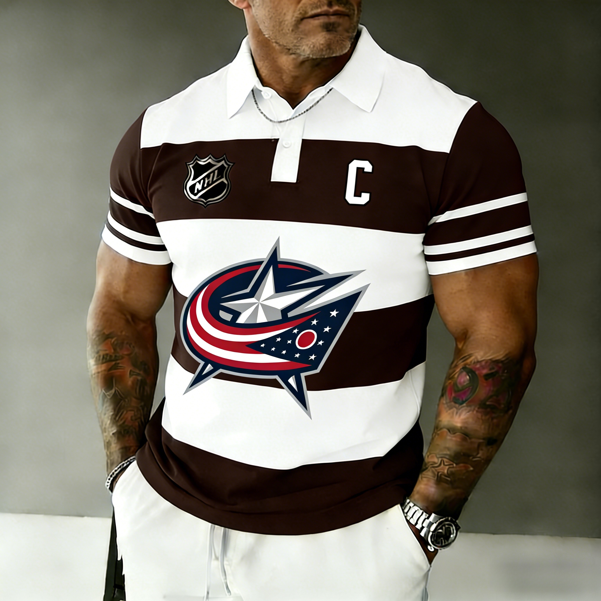 Columbus Blue Jackets captain's polo shirt