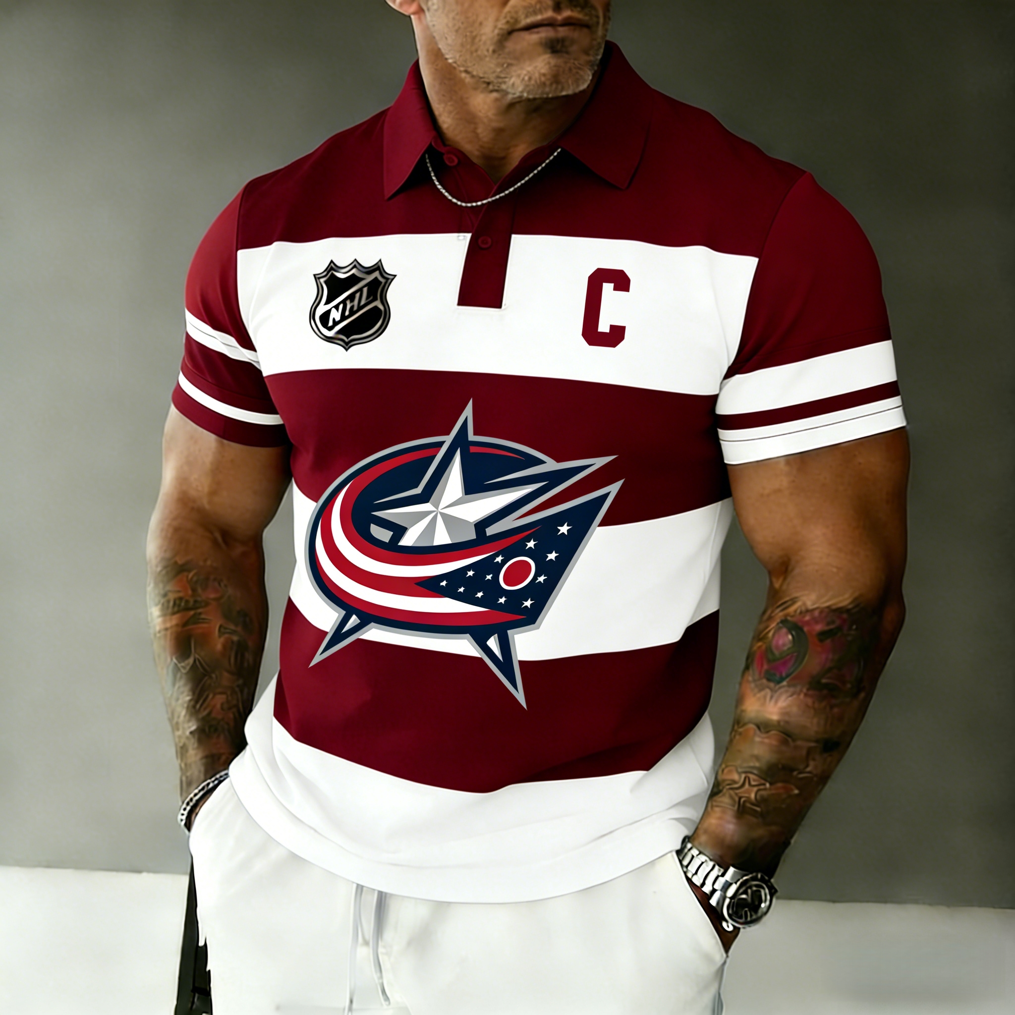 Columbus Blue Jackets captain's polo shirt