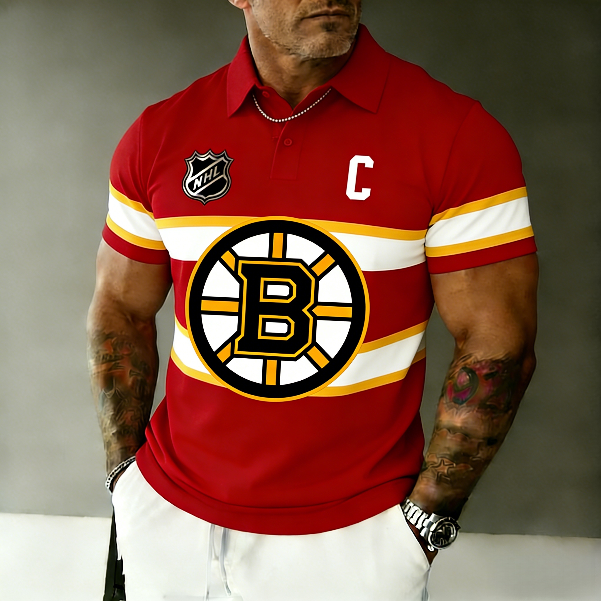 Boston Bruins captain's polo shirt