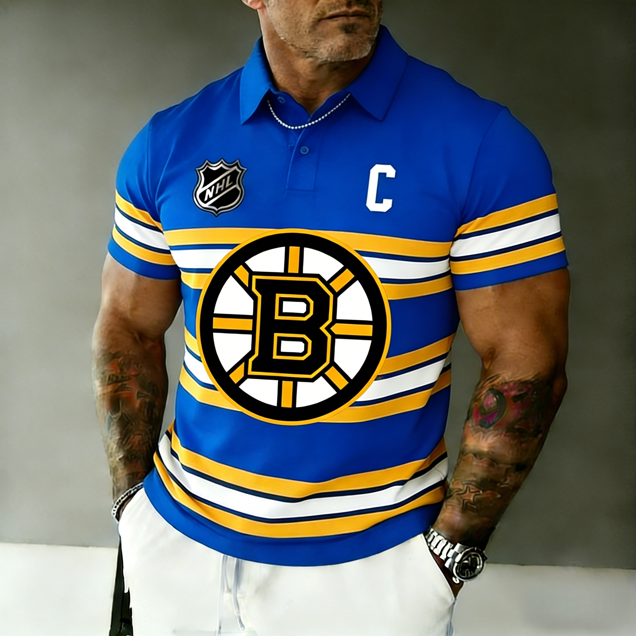 Boston Bruins captain's polo shirt