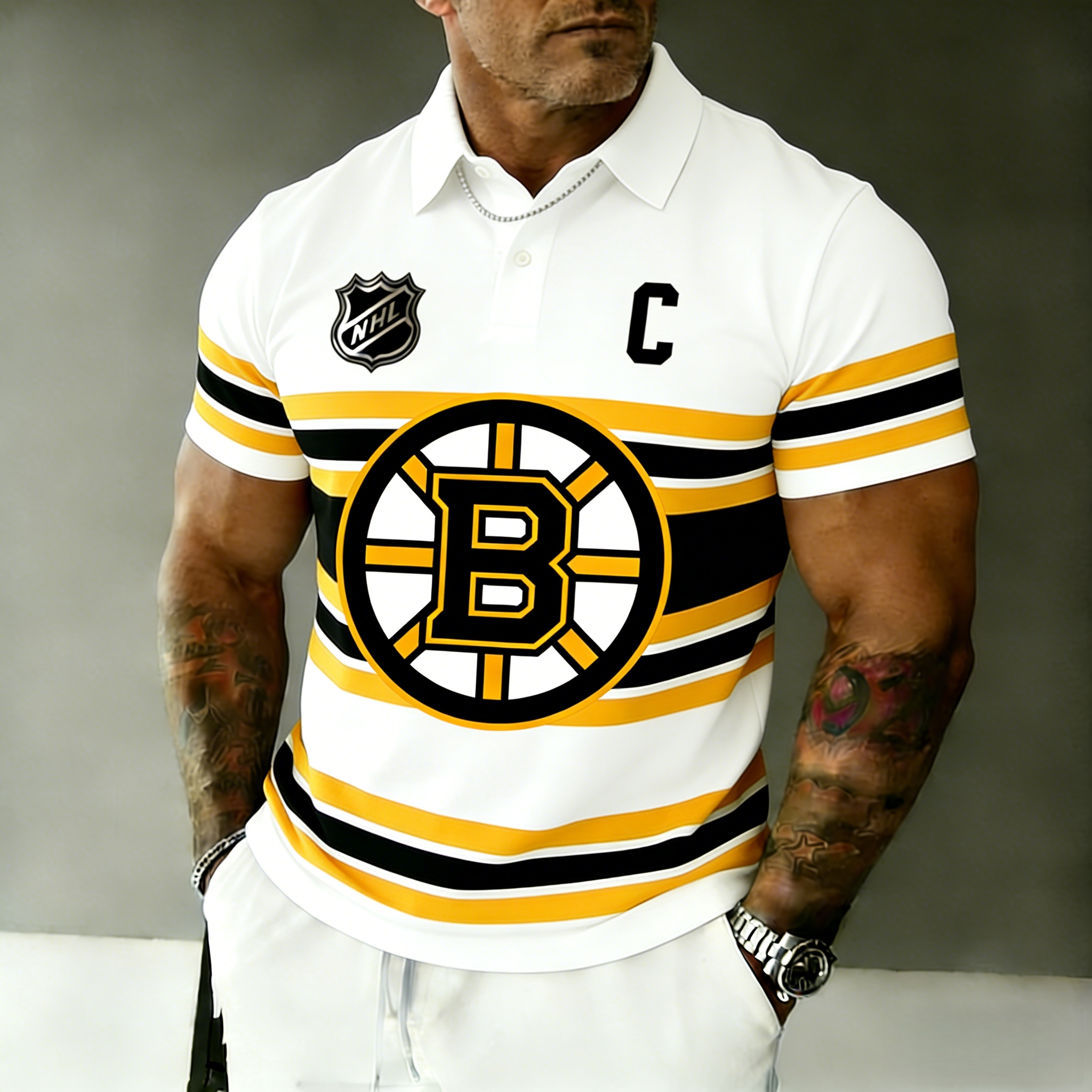 Boston Bruins captain's polo shirt
