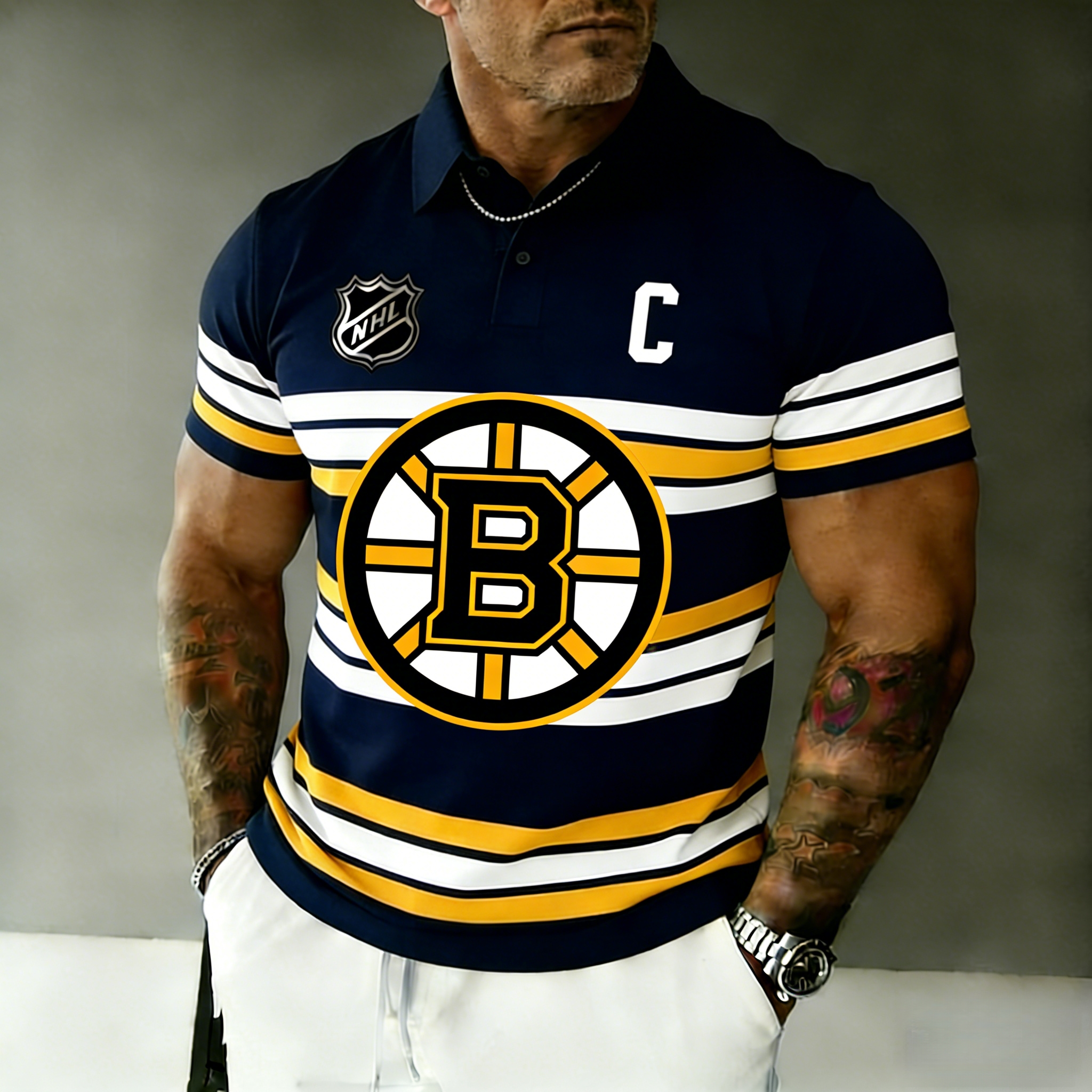 Boston Bruins captain's polo shirt