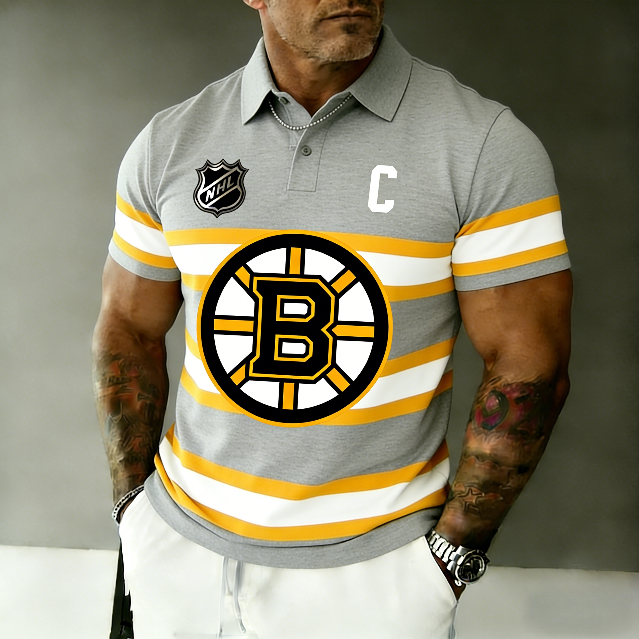 Boston Bruins captain's polo shirt