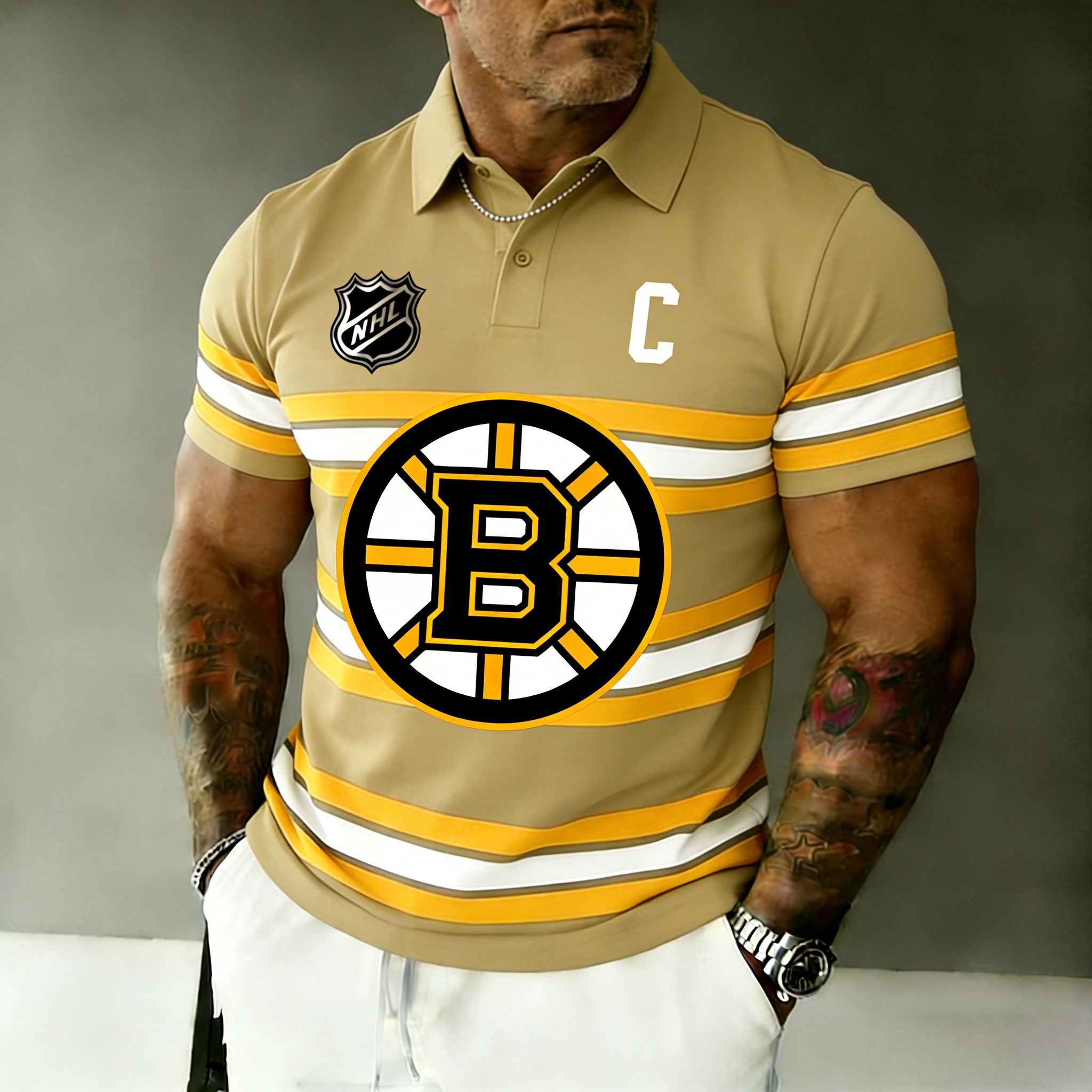 Boston Bruins captain's polo shirt