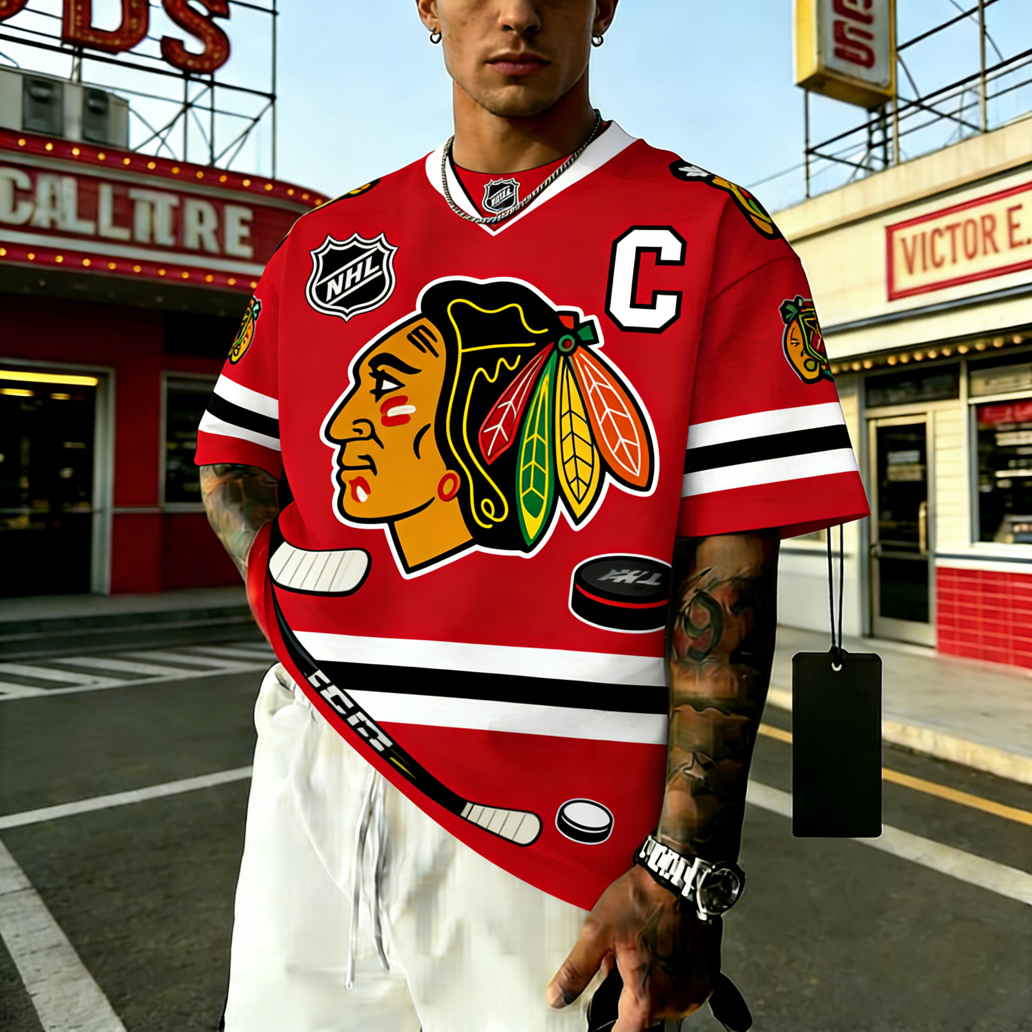 Unisex  "Chicago Blackhawks"  Inspired Trendy T-shirt