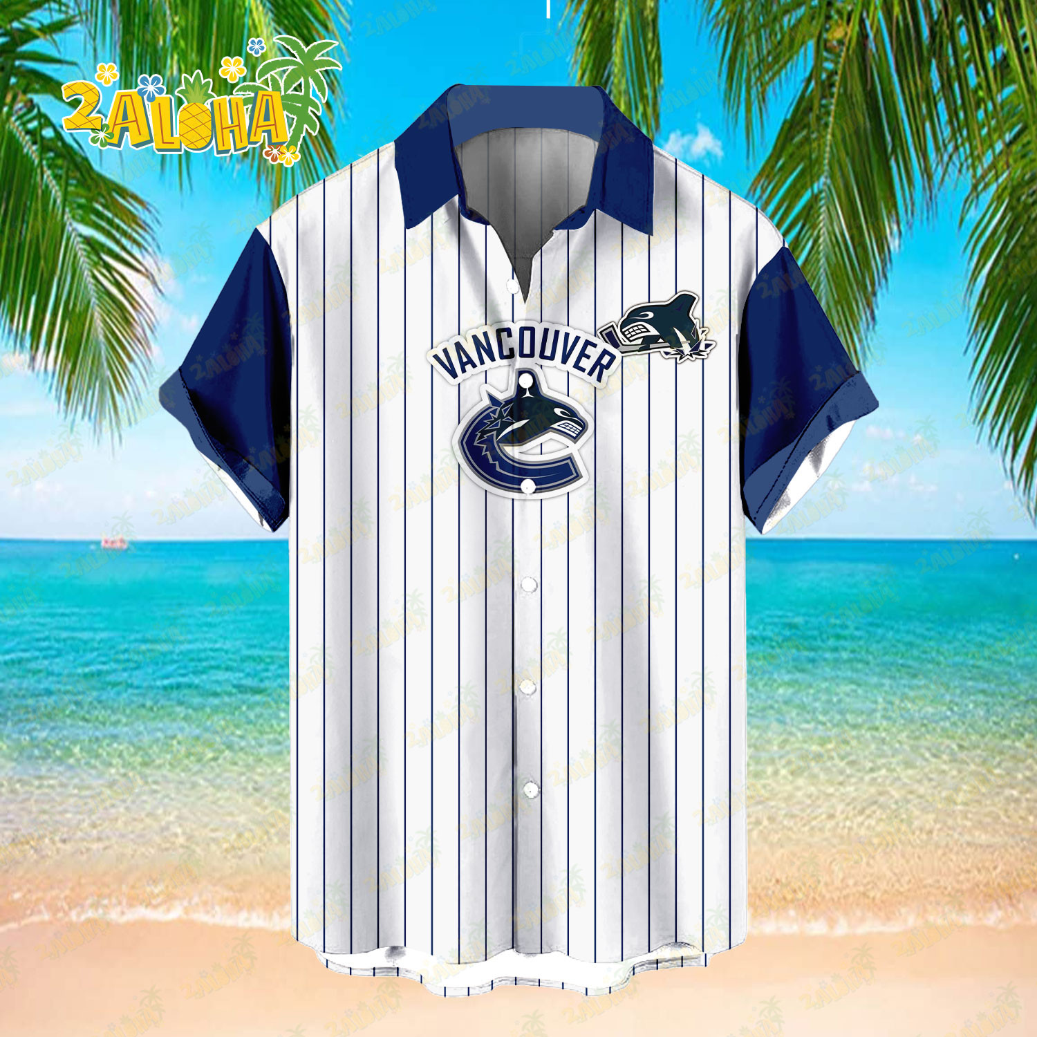 Vancouver Canucks | Classic Retro Hawaiian Shirt NHL S4