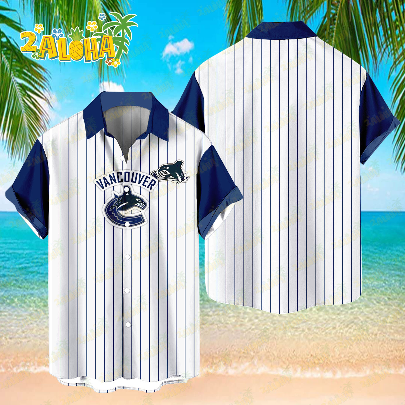 Vancouver Canucks | Classic Retro Hawaiian Shirt NHL S4