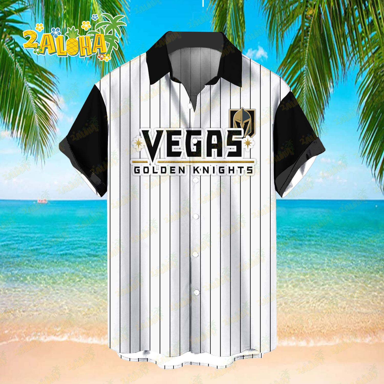 Vegas Golden Knights | Classic Retro Hawaiian Shirt NHL S4