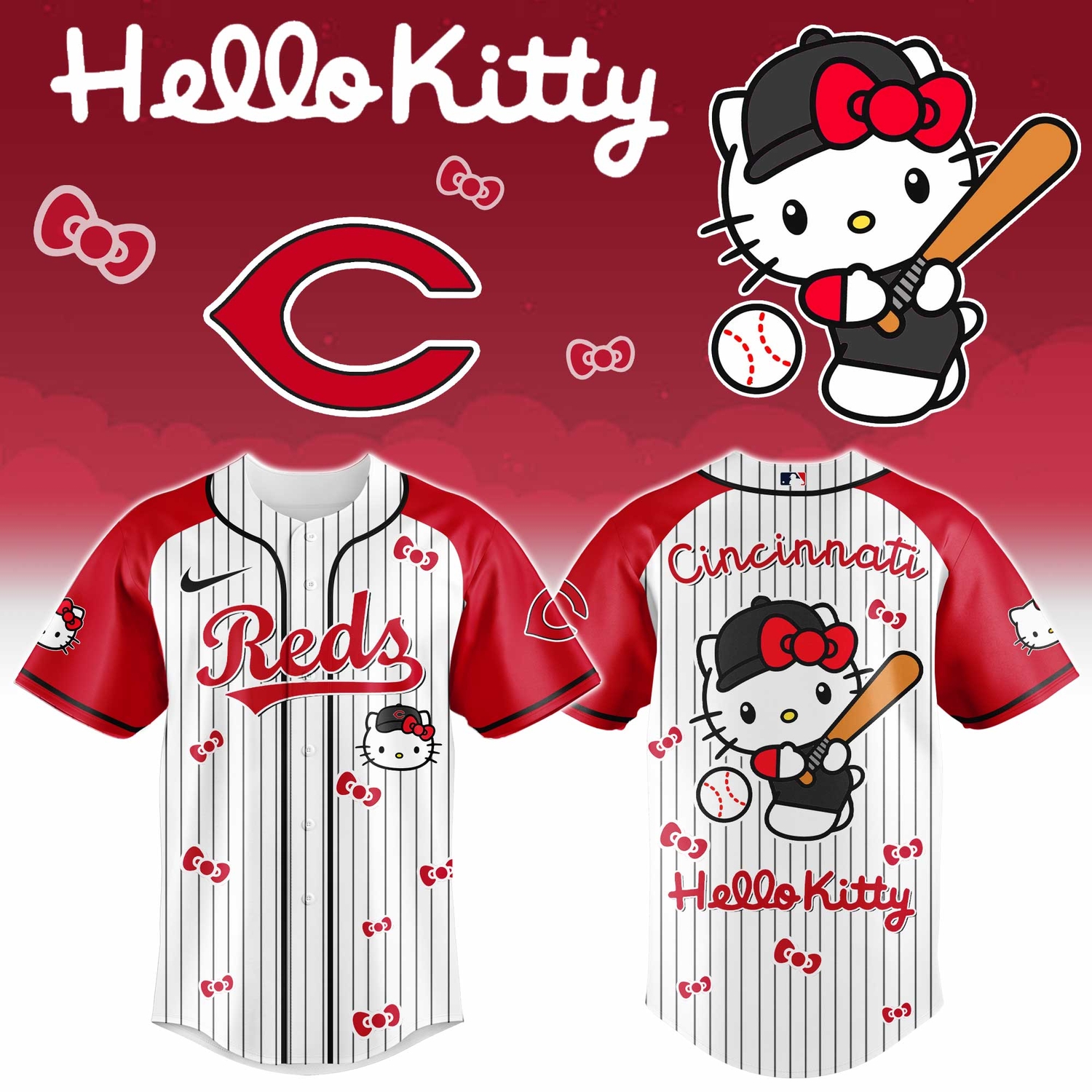 Cincinnati Reds x Hello Kitty 2026 Limited Editions Jersey