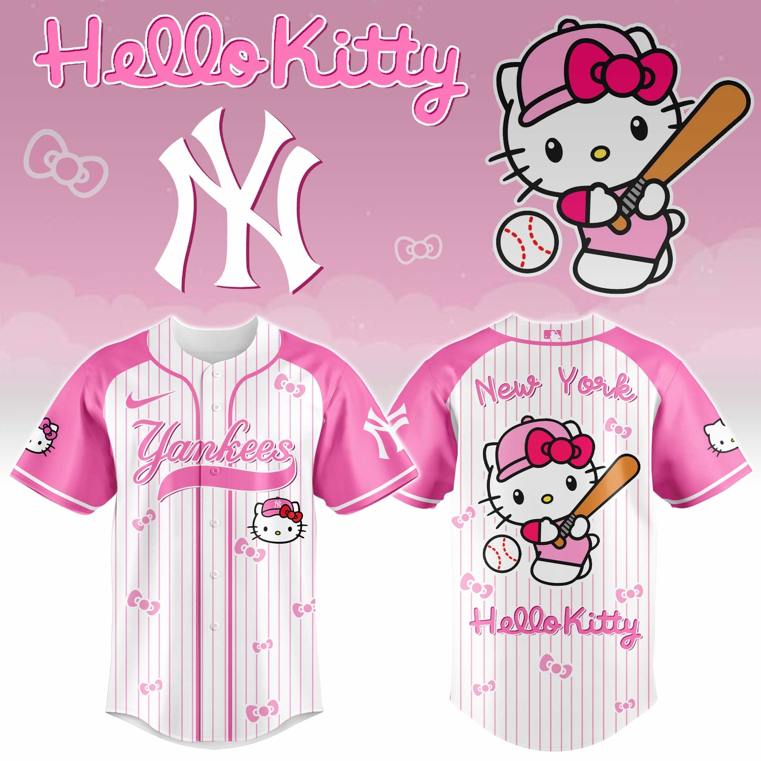 New York Yankees x Hello Kitty 2026 Limited Editions Jersey Ver 2