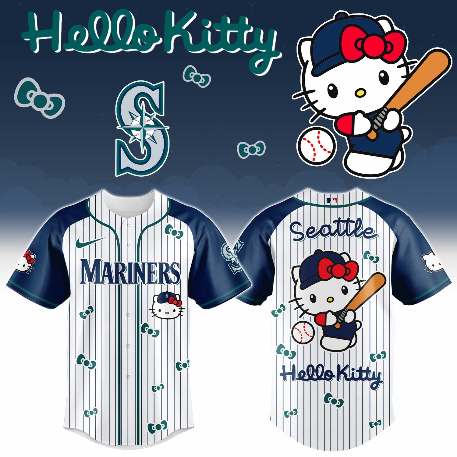 Seattle Mariners x Hello Kitty 2026 Limited Editions Jersey
