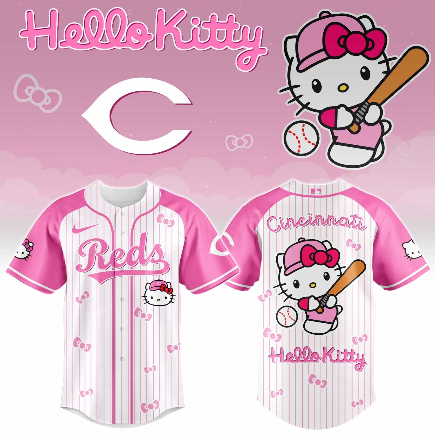 Cincinnati Reds x Hello Kitty 2026 Limited Editions Jersey Ver 2