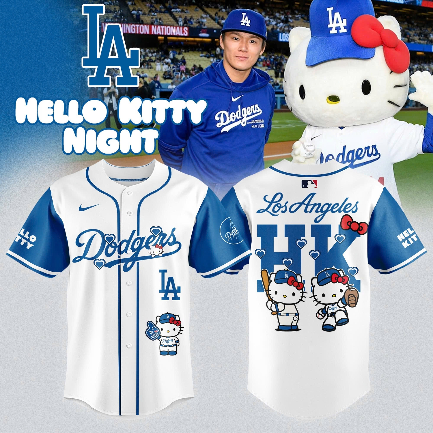 Los Angeles Dodgers x Hello Kitty Night 2026 Exclusive Jersey Collection