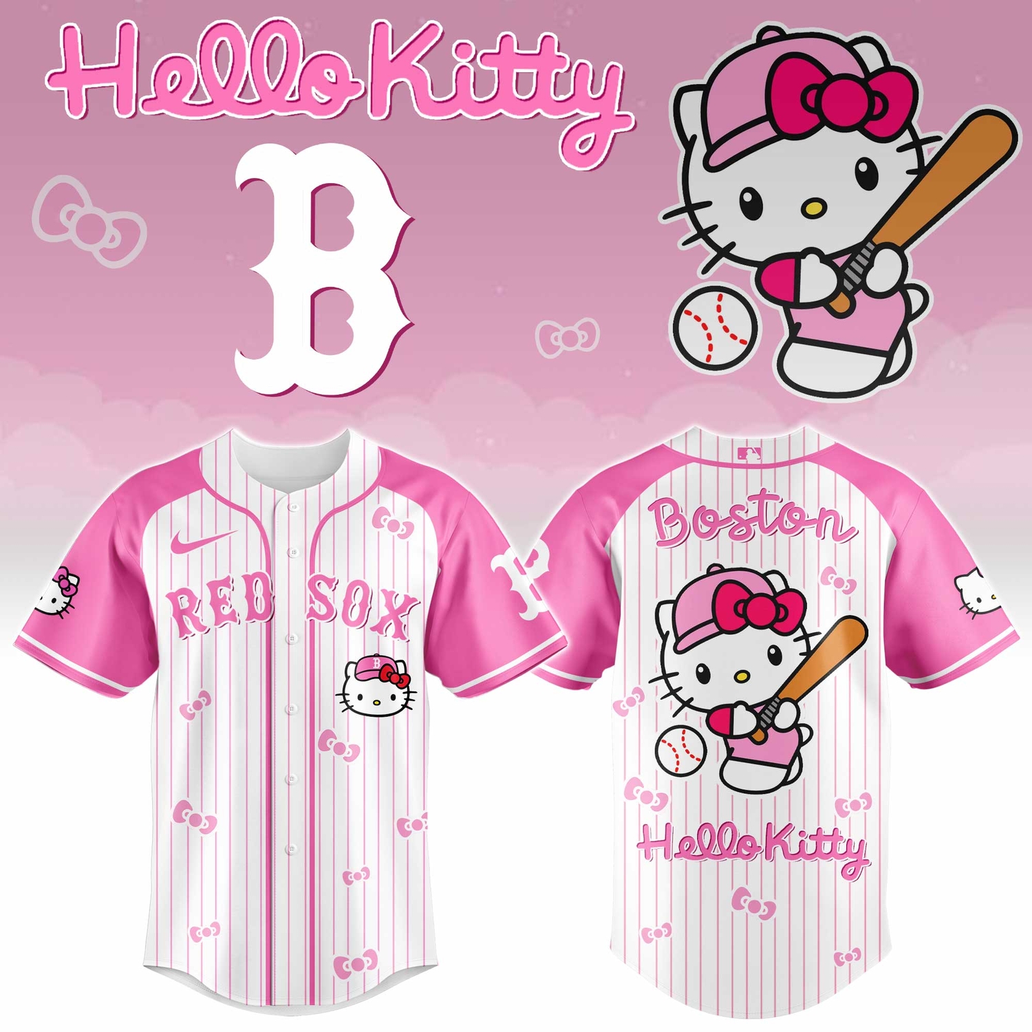 Boston Red Sox x Hello Kitty 2026 Limited Editions Jersey Ver 2