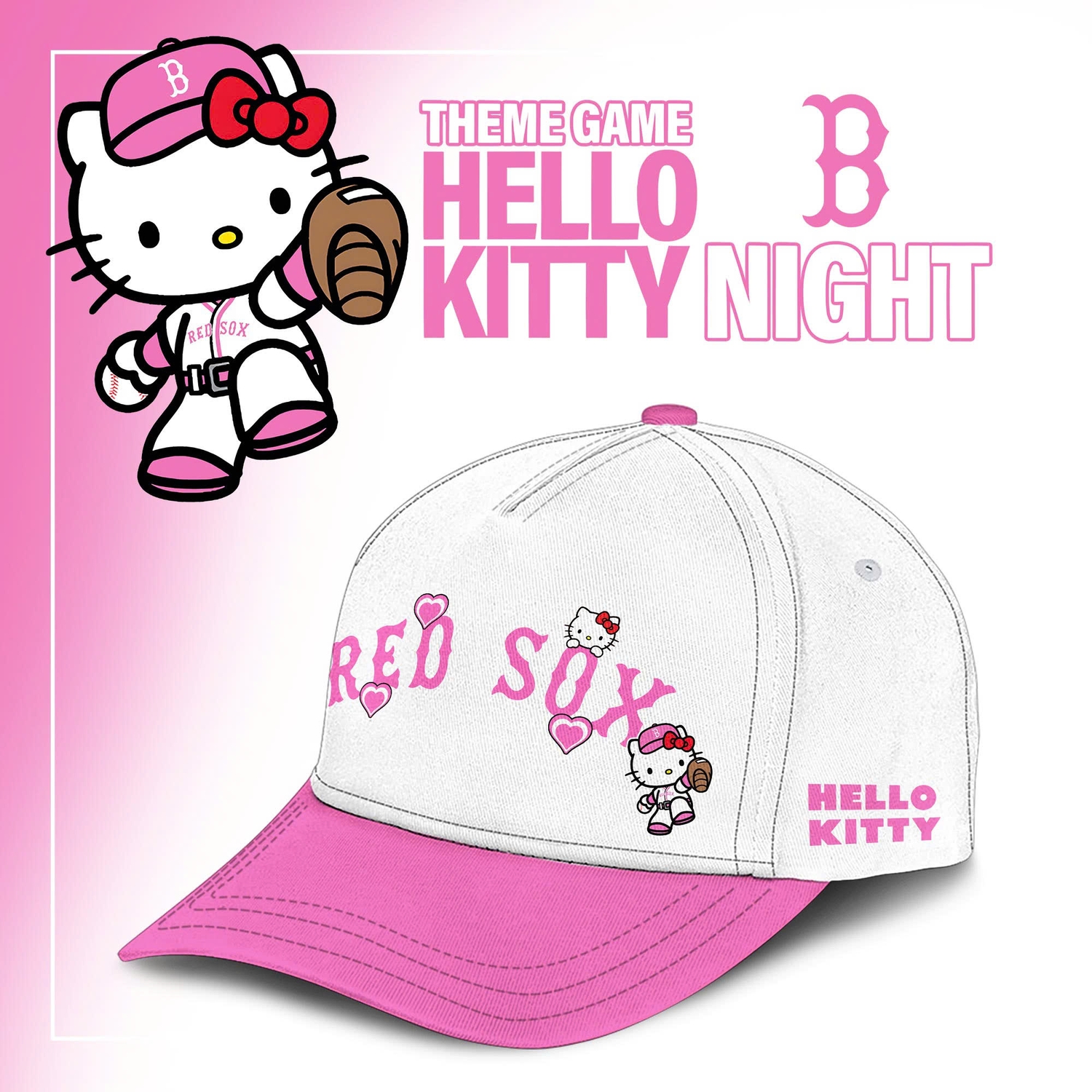 Boston Red Sox x Hello Kitty Night 2026 Special Edition Baseball Jersey