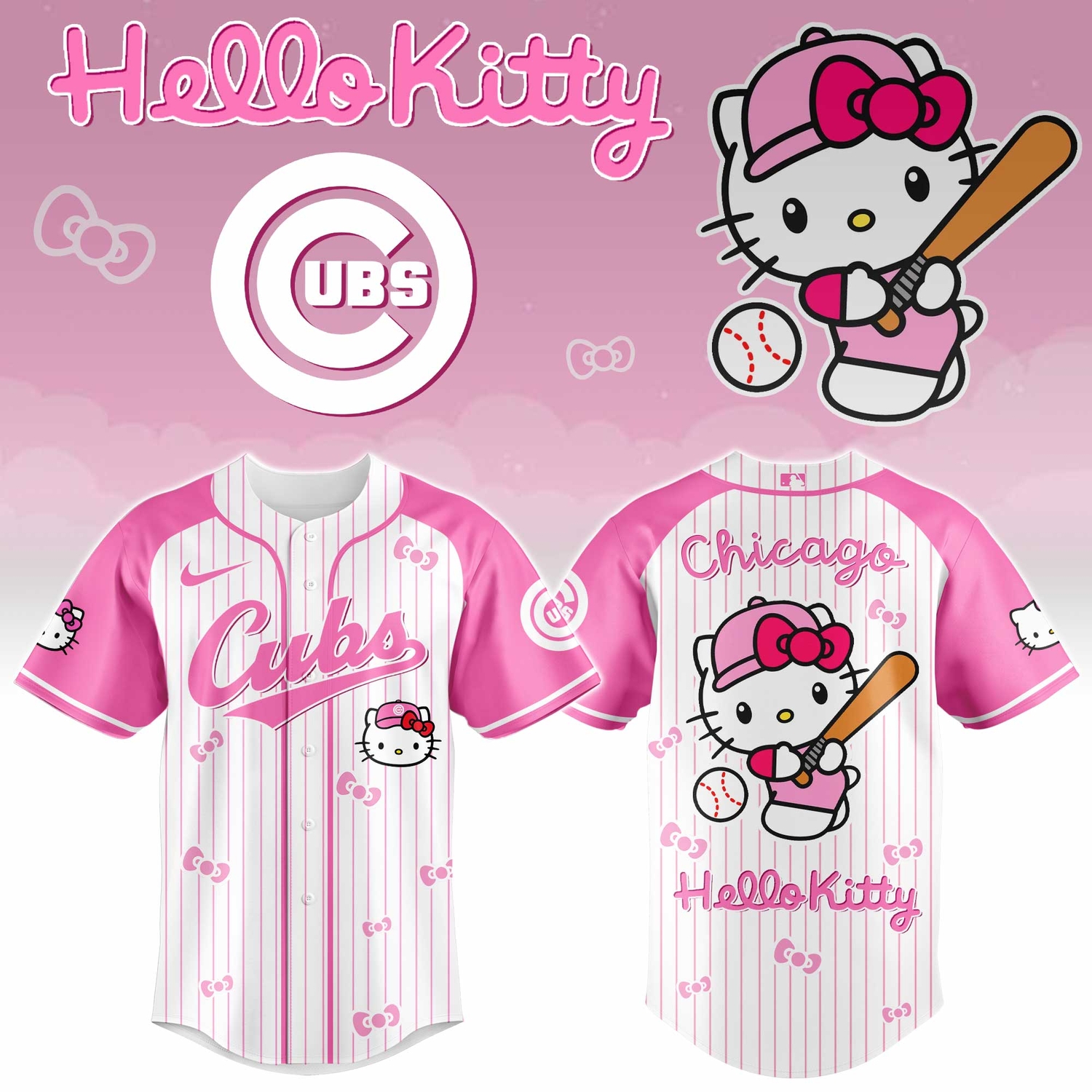 Chicago Cubs x Hello Kitty 2026 Limited Editions Jersey Ver 2