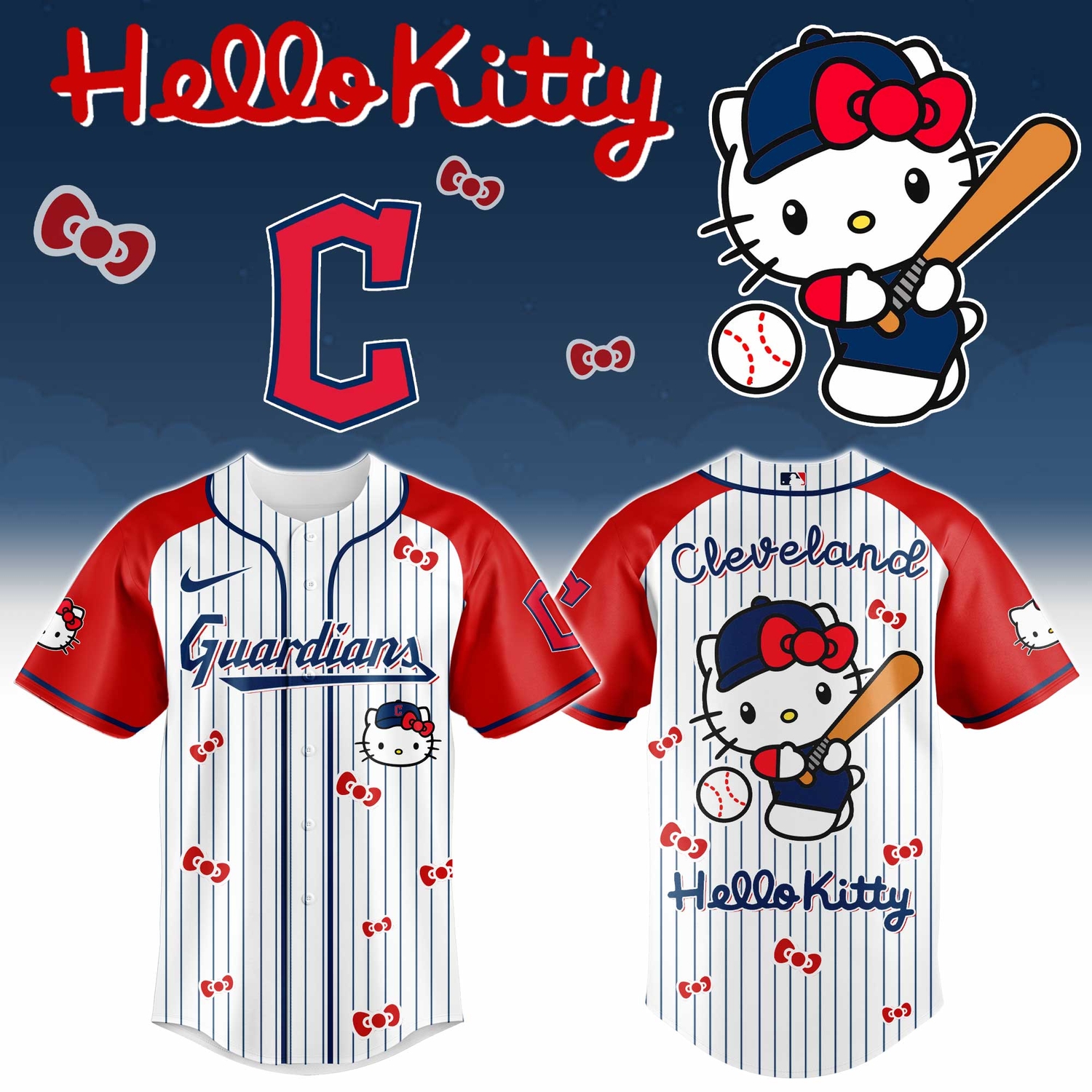 Cleveland Guardians x Hello Kitty 2026 Limited Editions Jersey