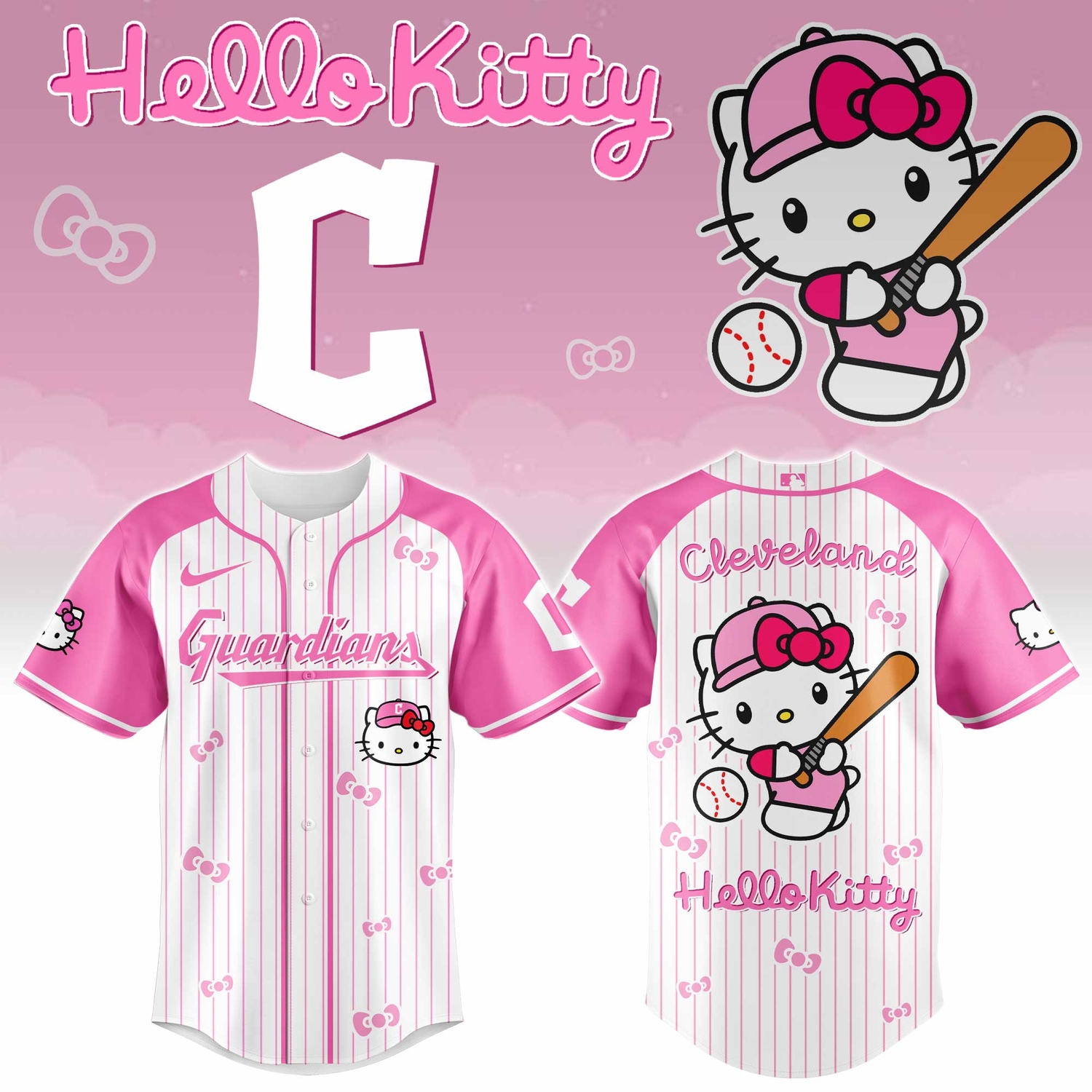 Cleveland Guardians x Hello Kitty 2026 Limited Editions Jersey Ver 2