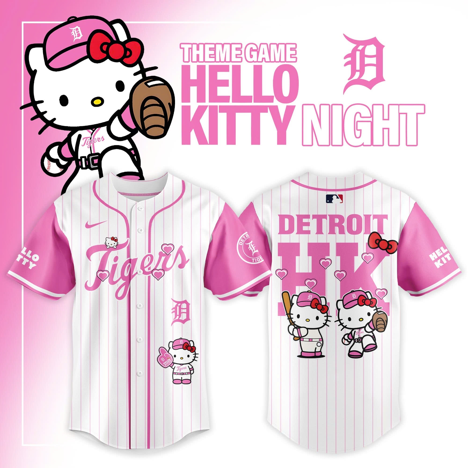 Detroit Tigers x Hello Kitty Night 2026 Limited Fan Jersey