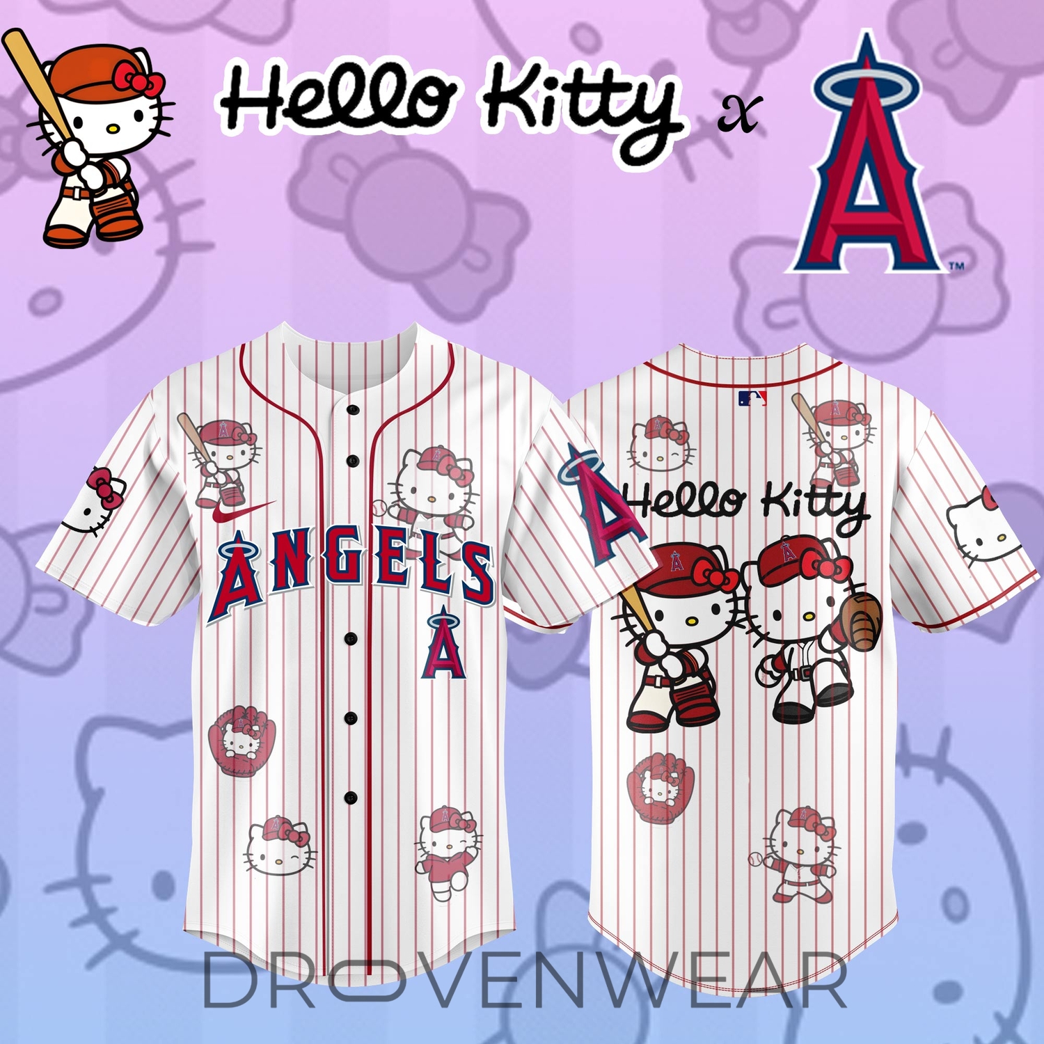 Los Angeles Angels x Hello Kitty 2026 Custom Fan Jersey