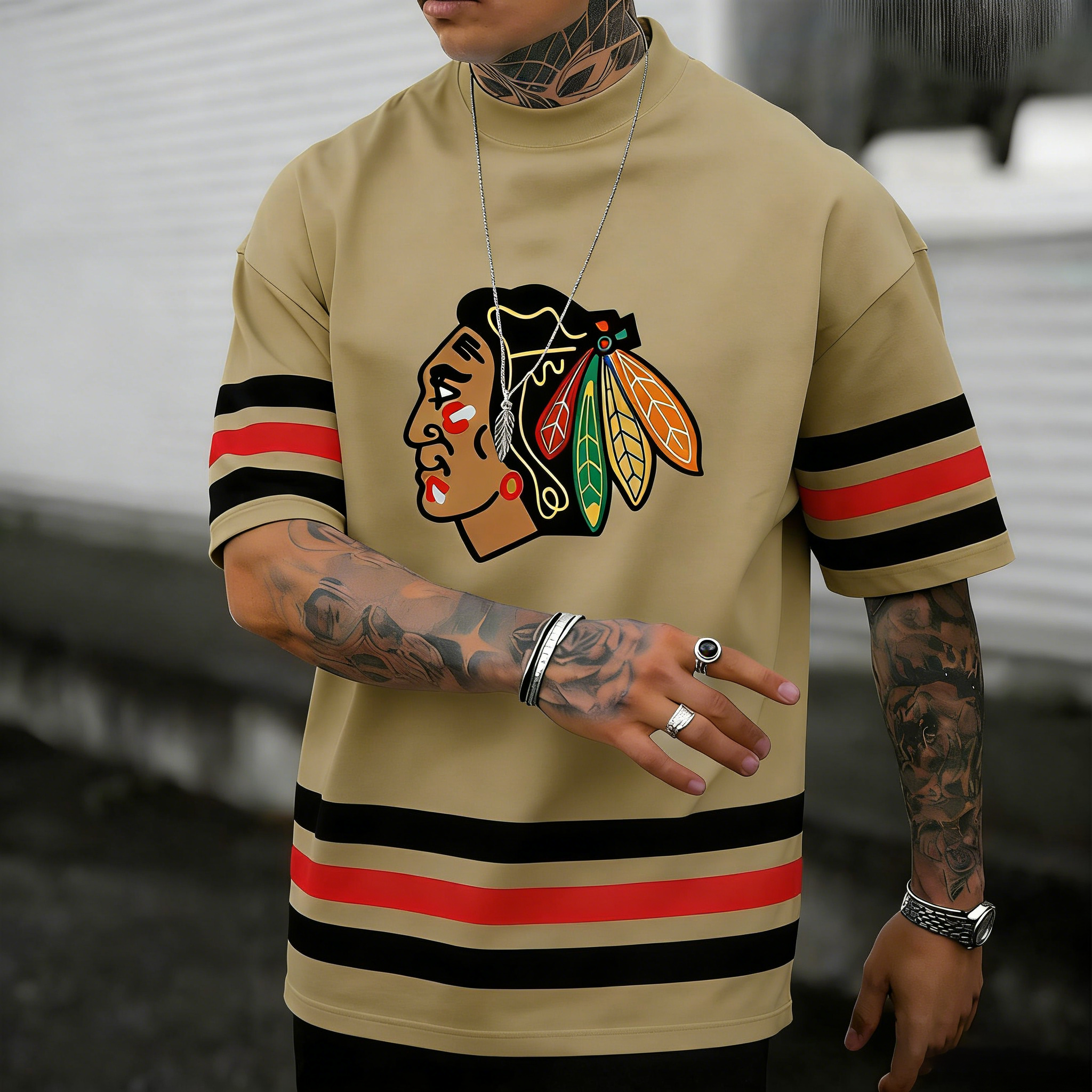 Unisex  "chicago blackhawks"  Inspired Trendy T-shirt