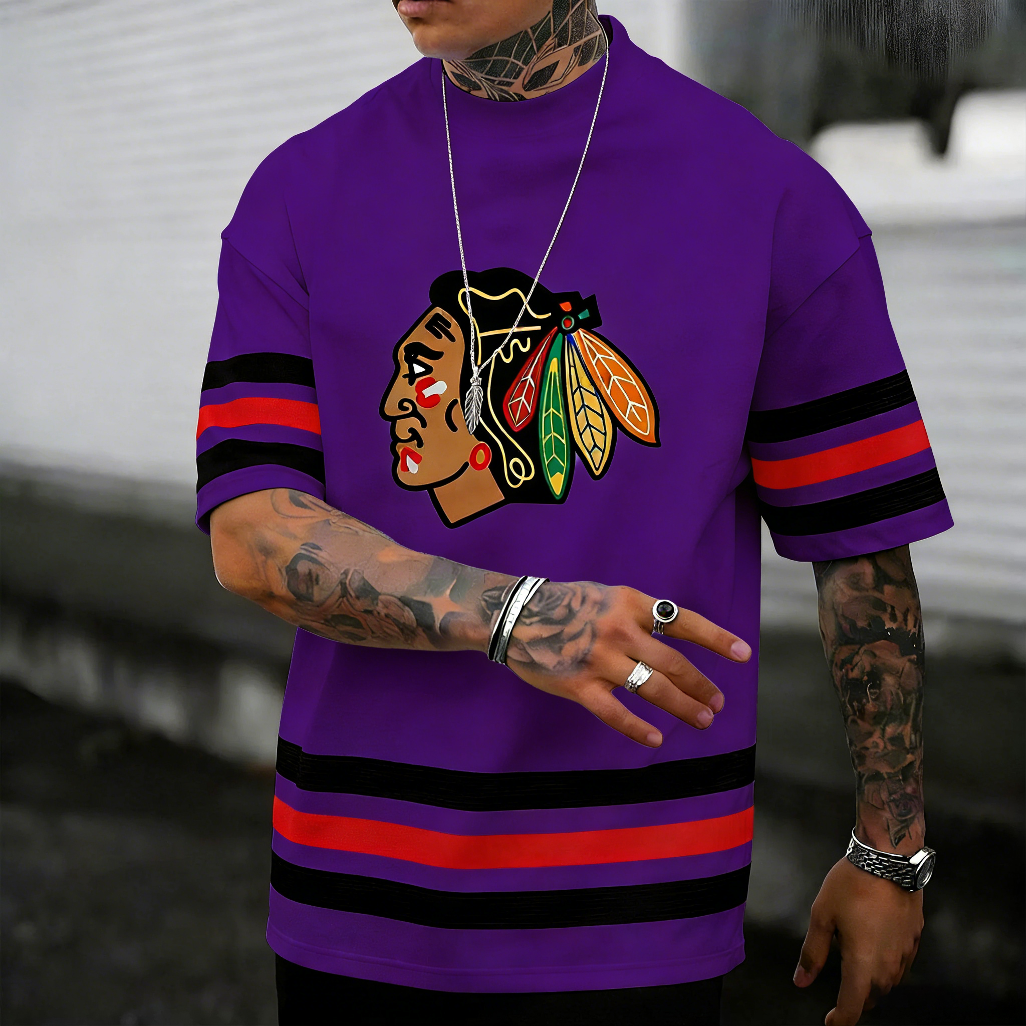 Unisex  "chicago blackhawks"  Inspired Trendy T-shirt