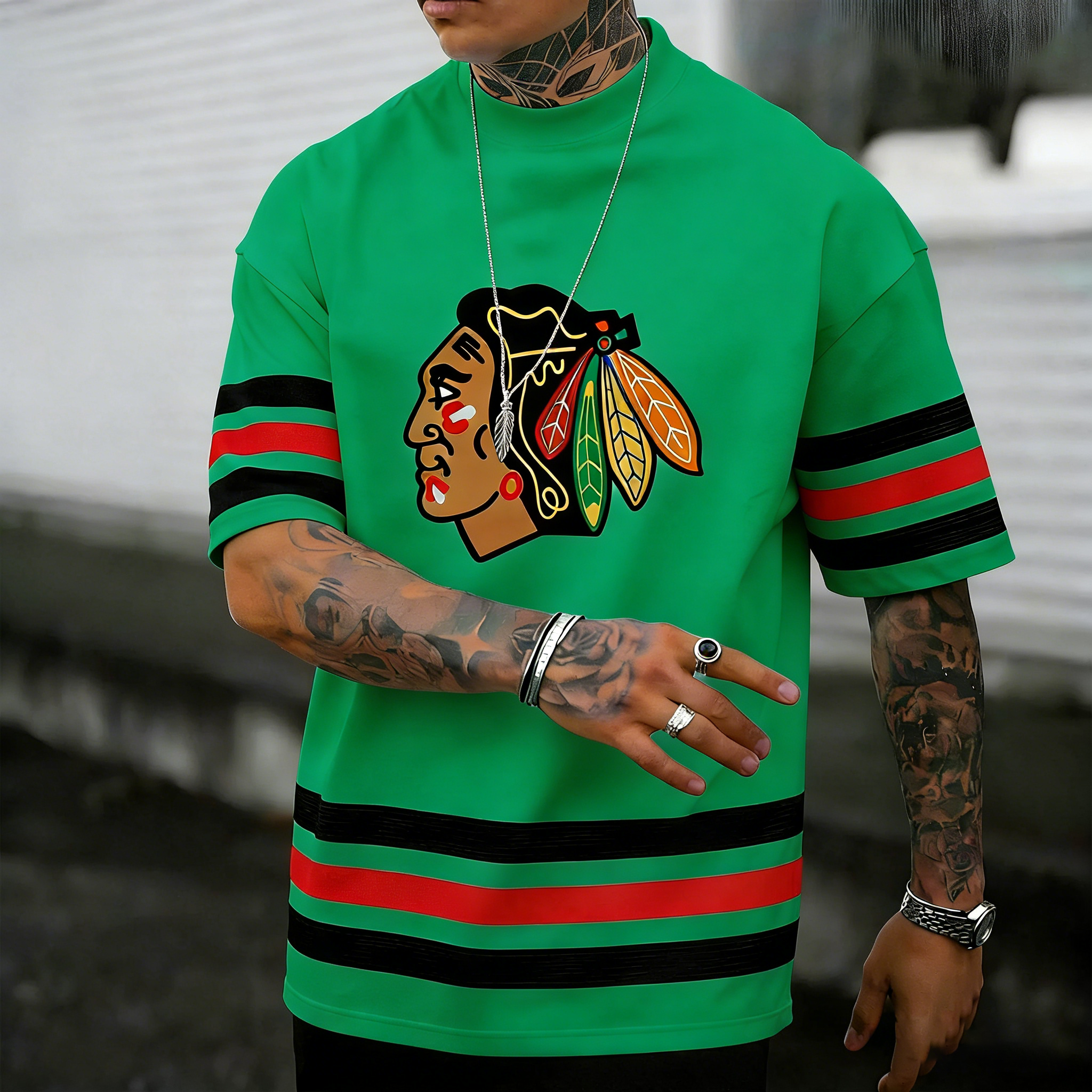 Unisex  "chicago blackhawks"  Inspired Trendy T-shirt