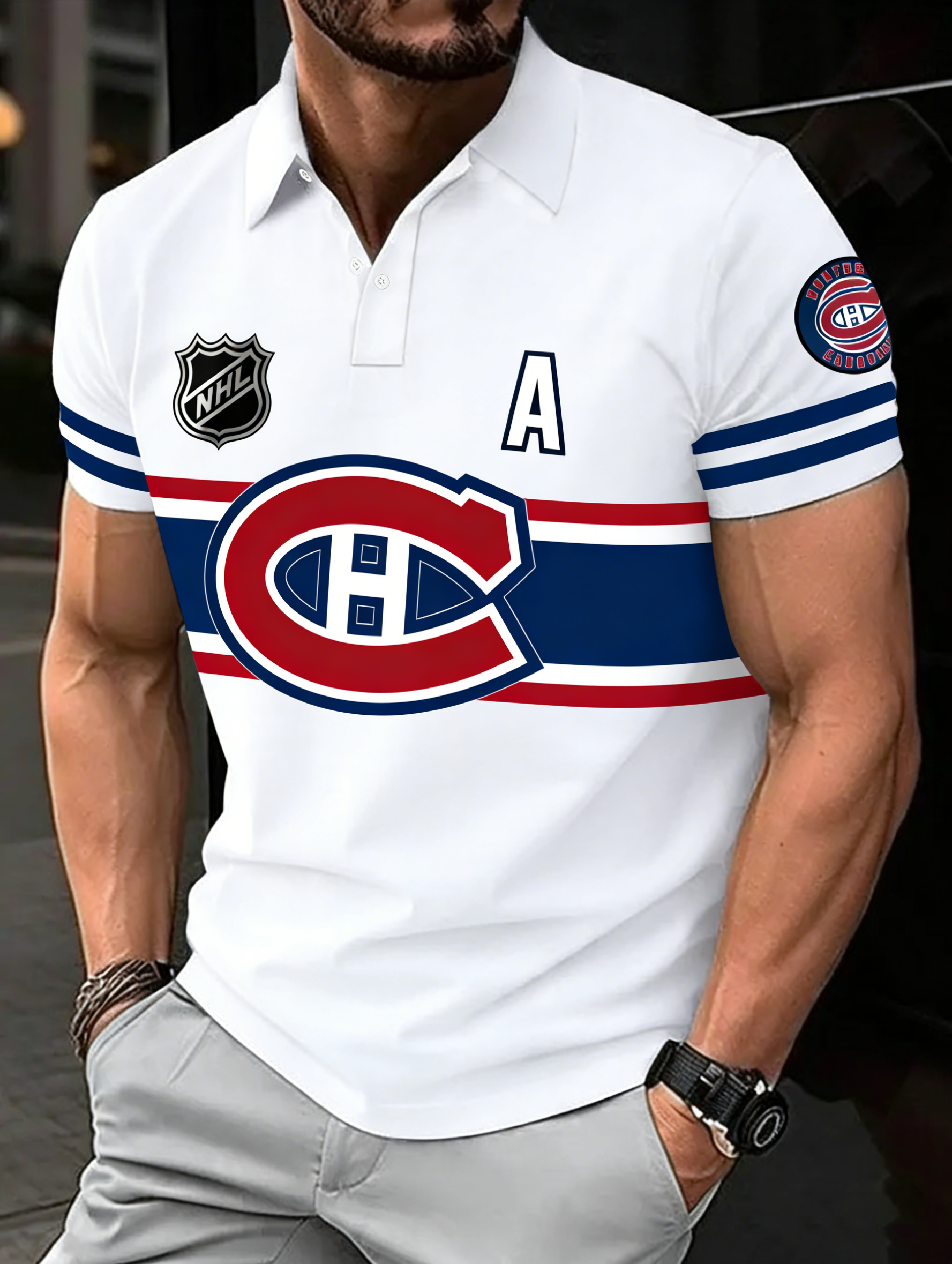 Unisex  "Montreal Canadiens"  Inspired Trendy POLO shirt