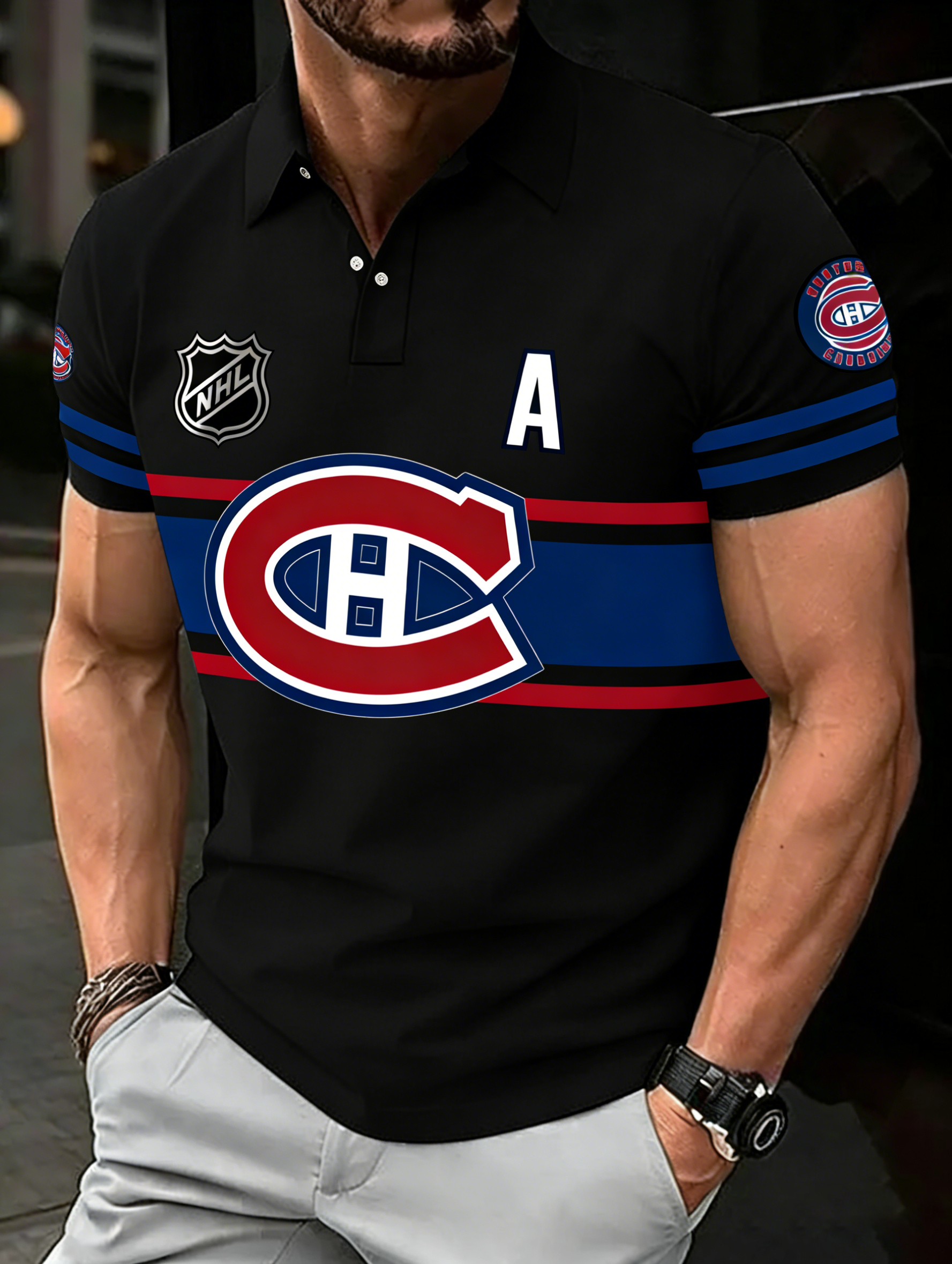 Unisex  "Montreal Canadiens"  Inspired Trendy POLO shirt