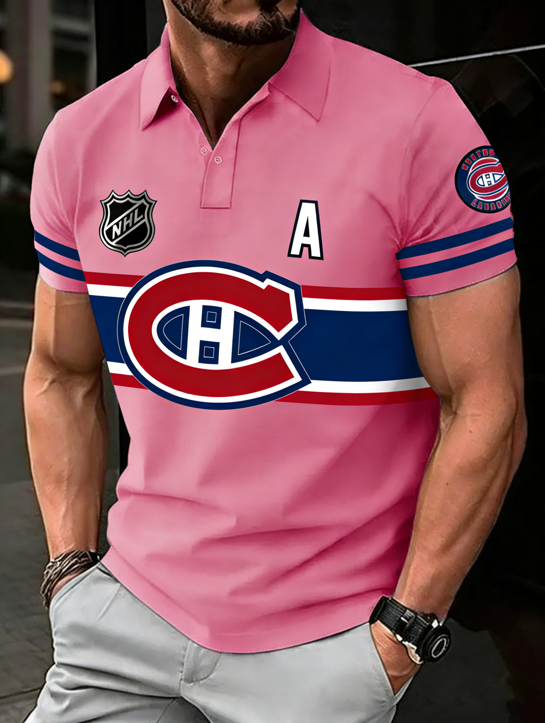 Unisex  "Montreal Canadiens"  Inspired Trendy POLO shirt