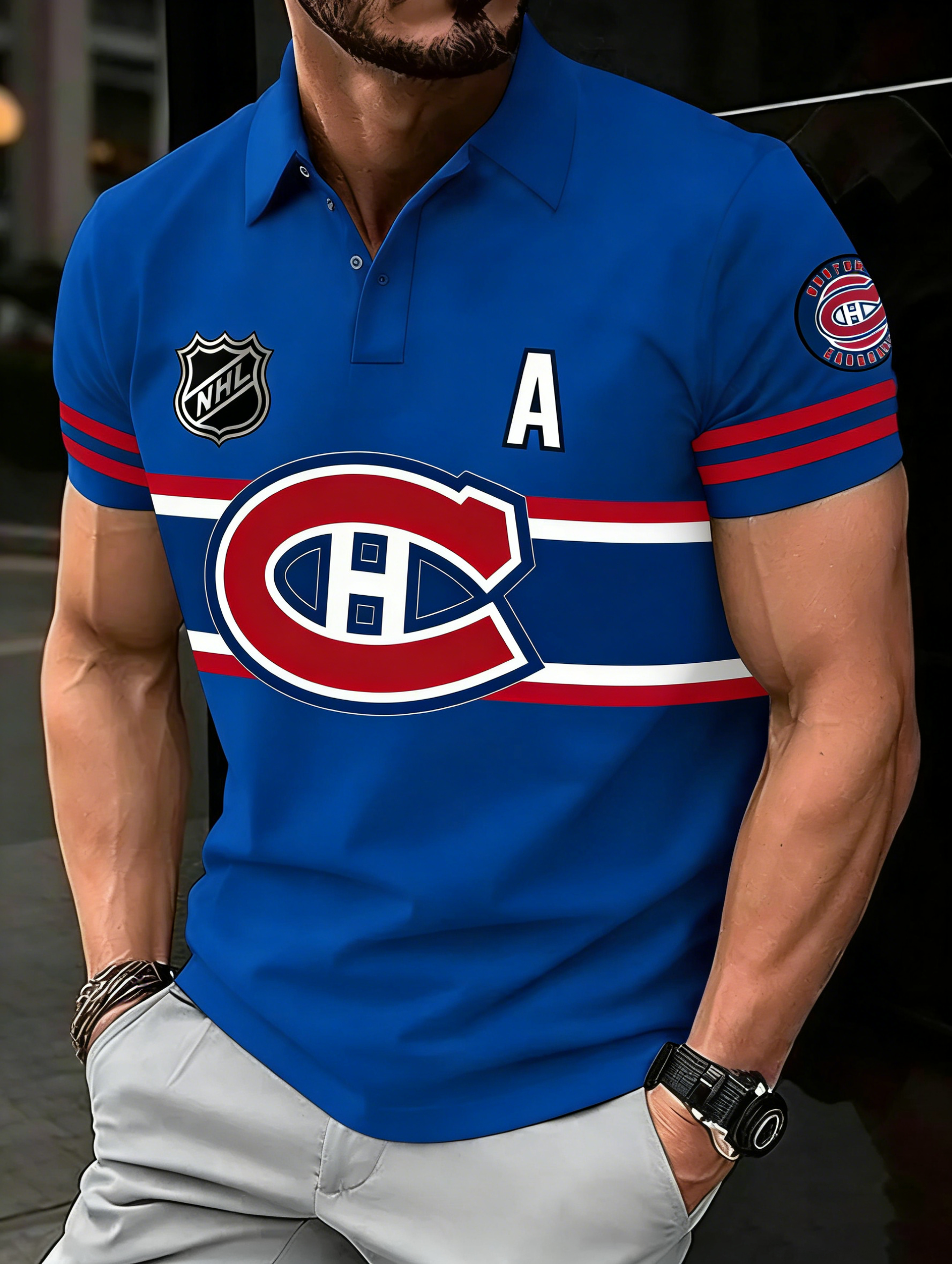 Unisex  "Montreal Canadiens"  Inspired Trendy POLO shirt
