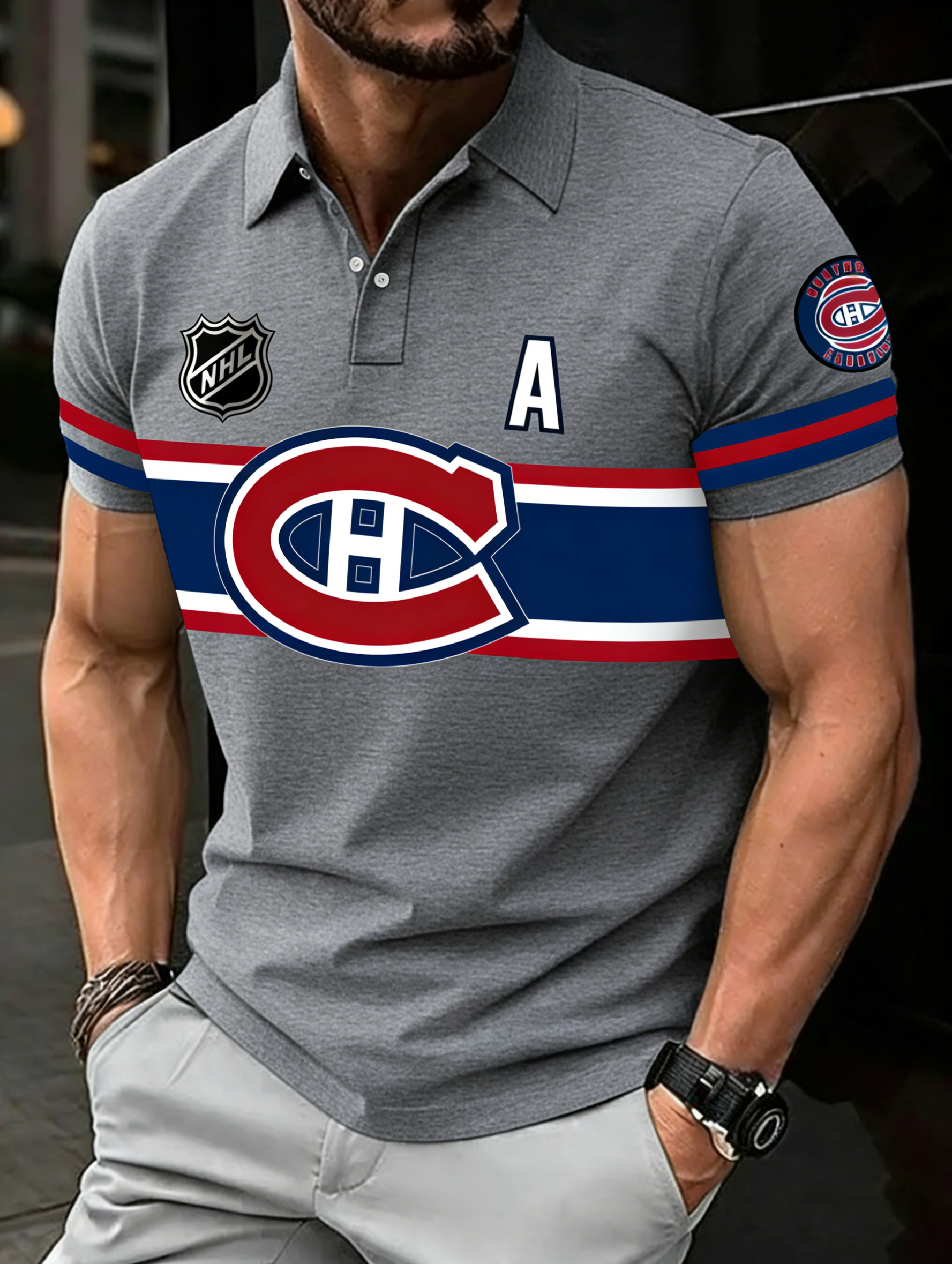 Unisex  "Montreal Canadiens"  Inspired Trendy POLO shirt