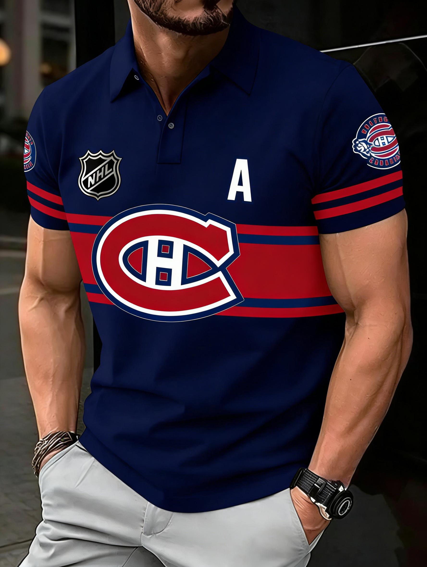 Unisex  "Montreal Canadiens"  Inspired Trendy POLO shirt