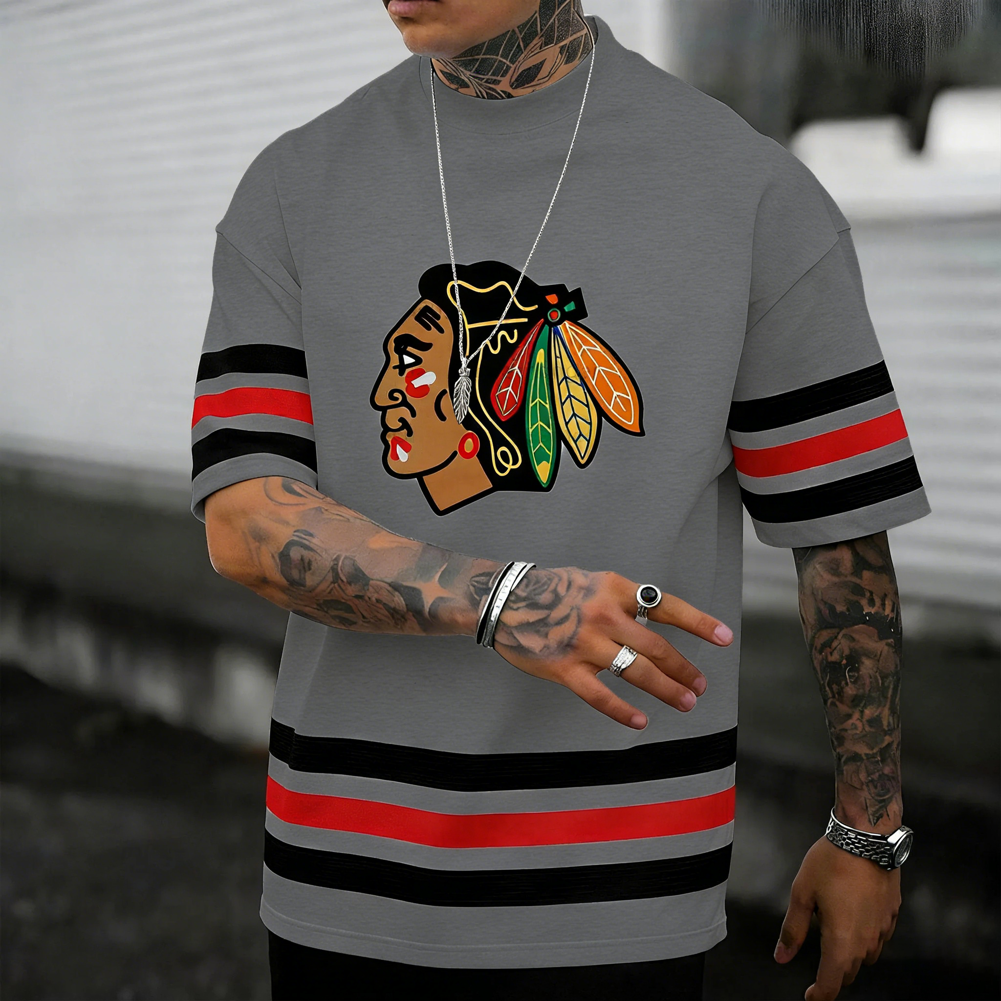 Unisex  "chicago blackhawks"  Inspired Trendy T-shirt