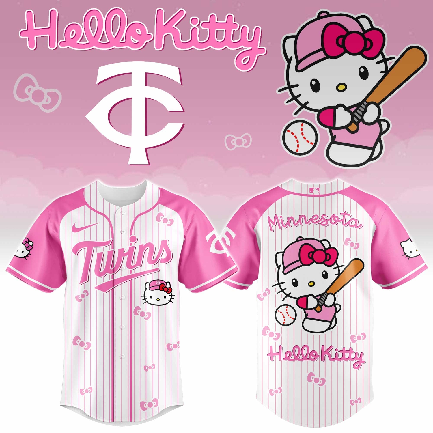 Minnesota Twins x Hello Kitty 2026 Limited Editions Jersey Ver 2